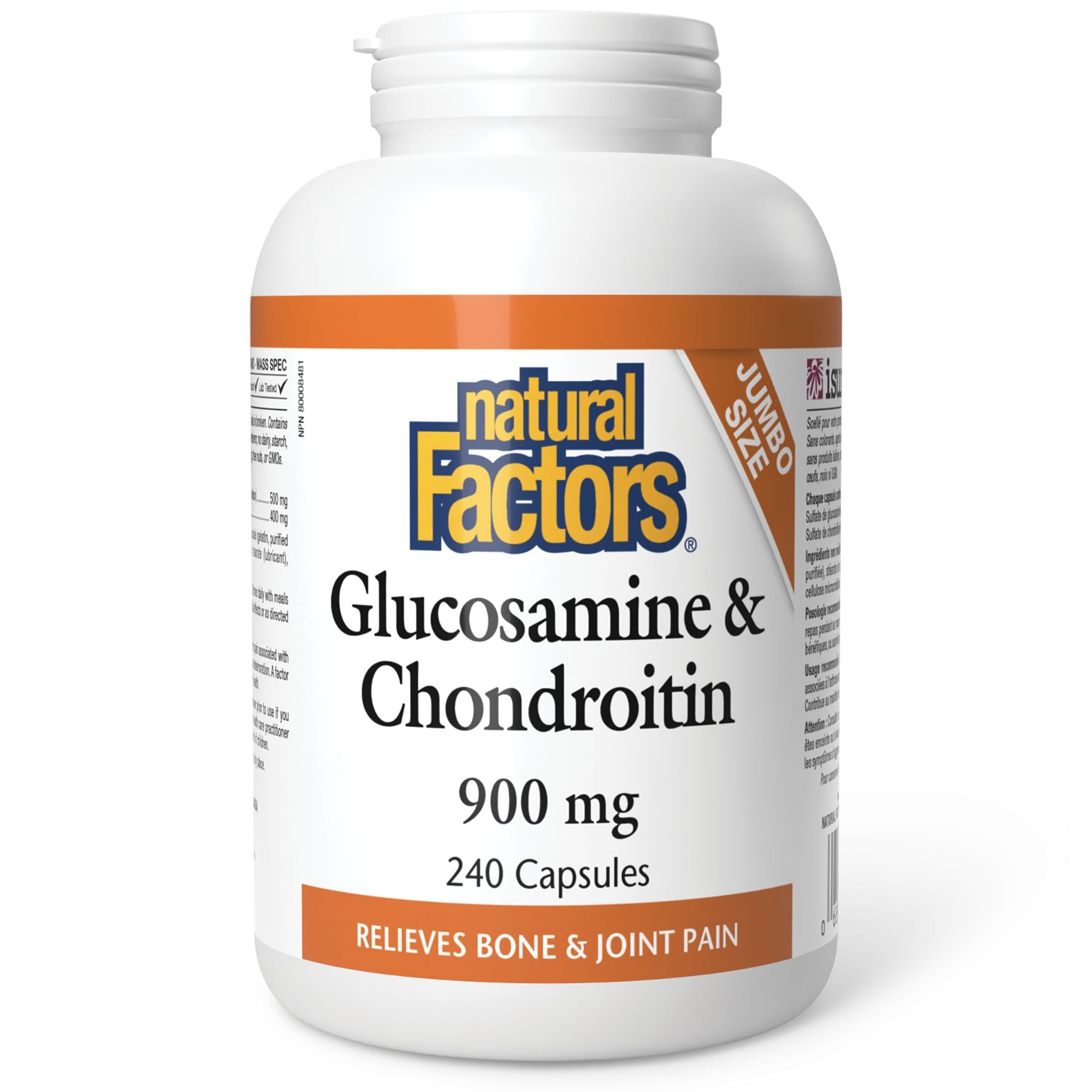 Natural Factors Glucosamine & Chondroitin Jumbo Size 240s