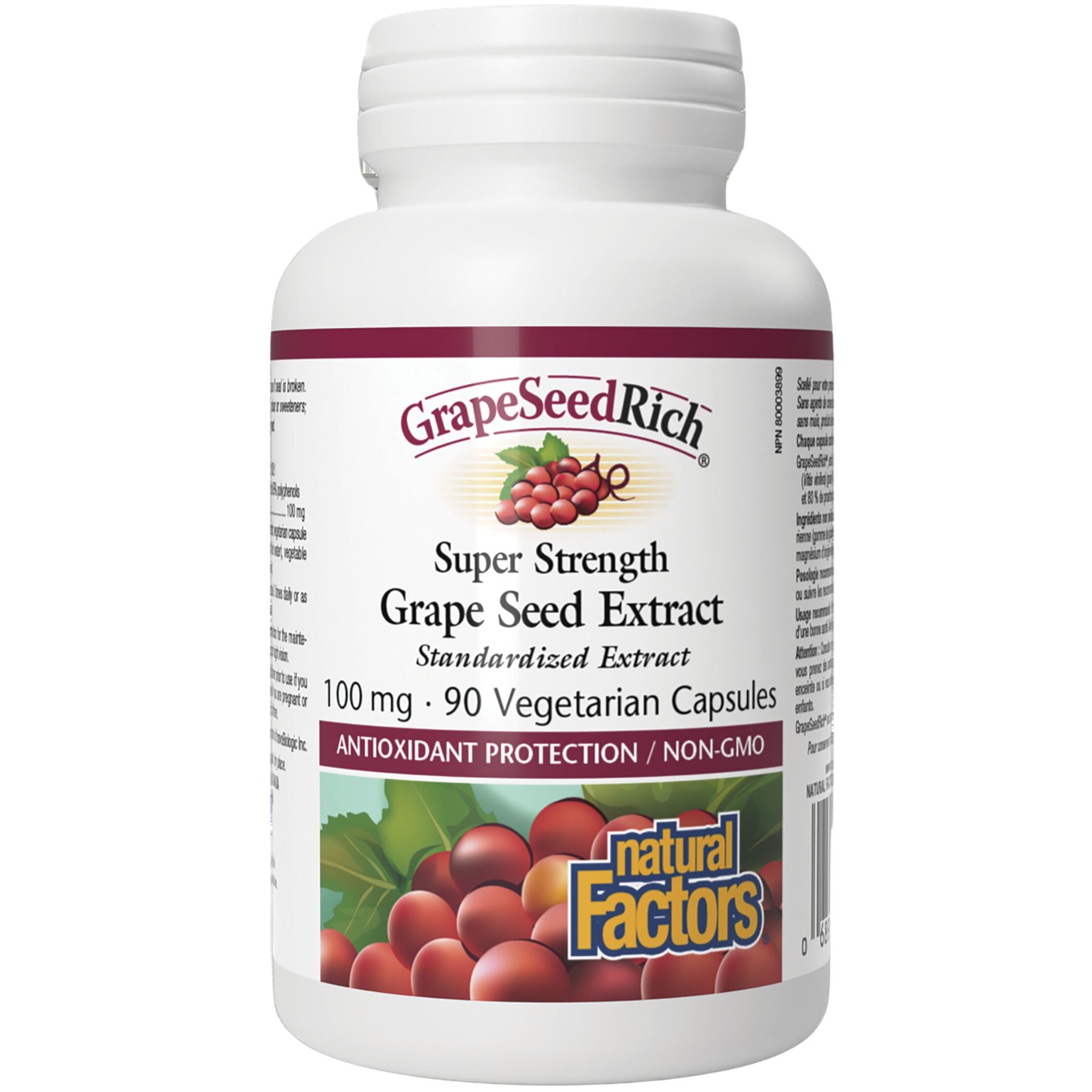 Natural Factors Super Strength Grape Seed Extract 100 mg 90s