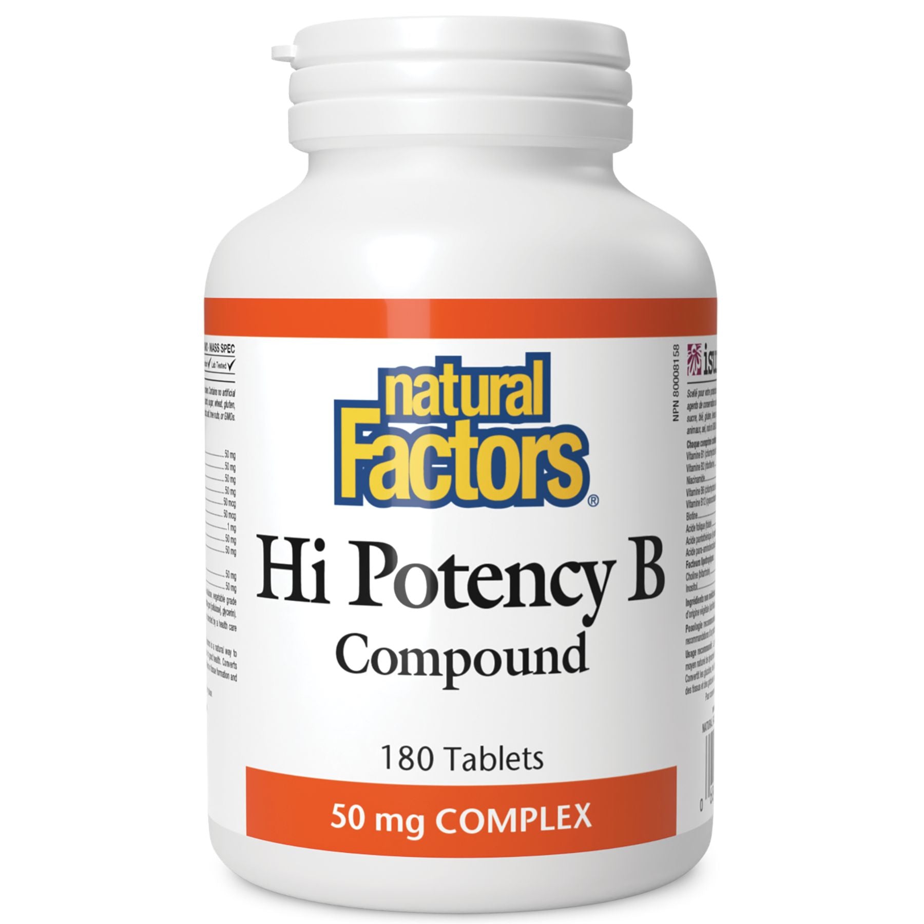 Natural Factors Hi Potency B Compound Tablets 180s