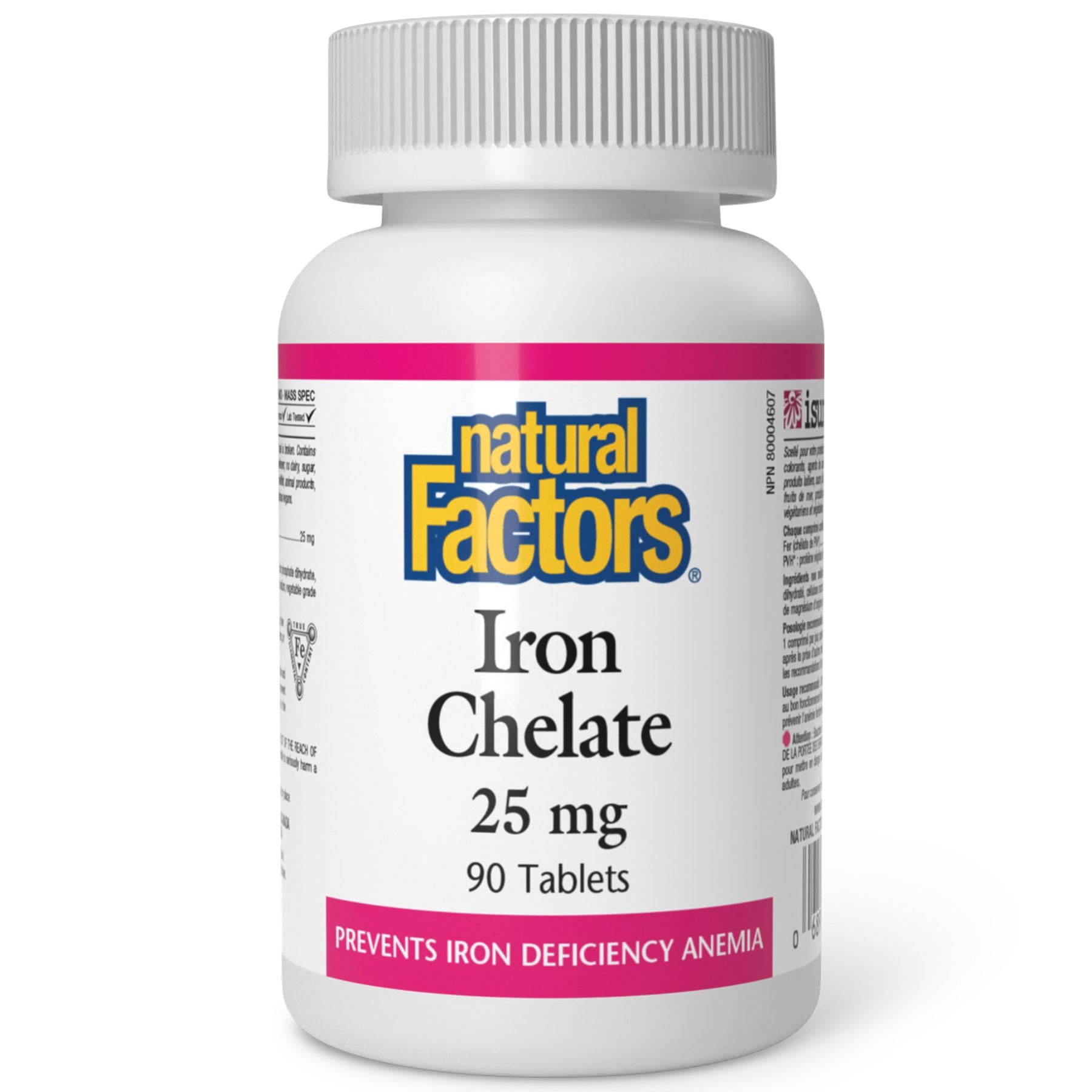 Natural Factors Iron Chelate 25 mg 90s