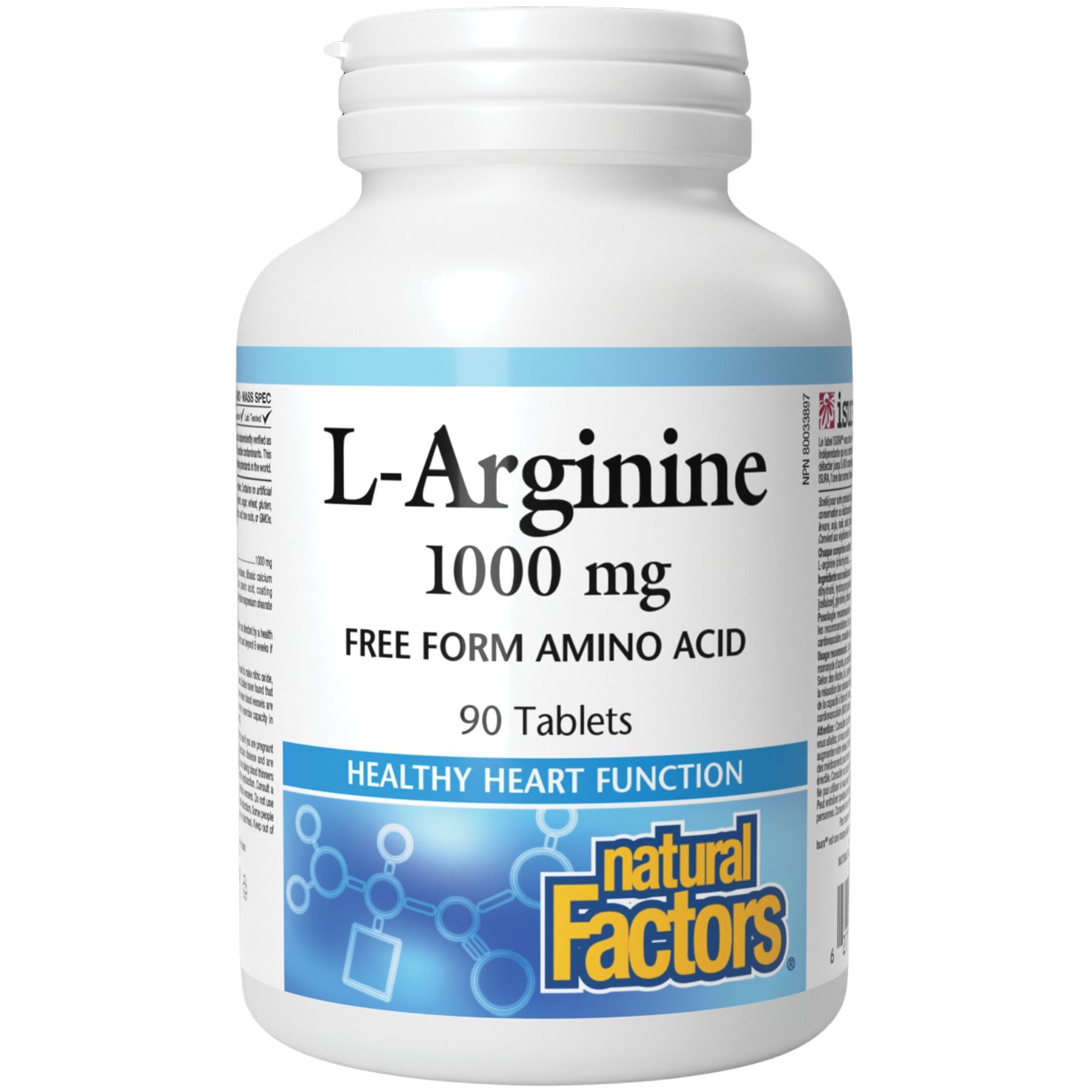 Natural Factors L-Arginine 1000 mg Tablets 90s