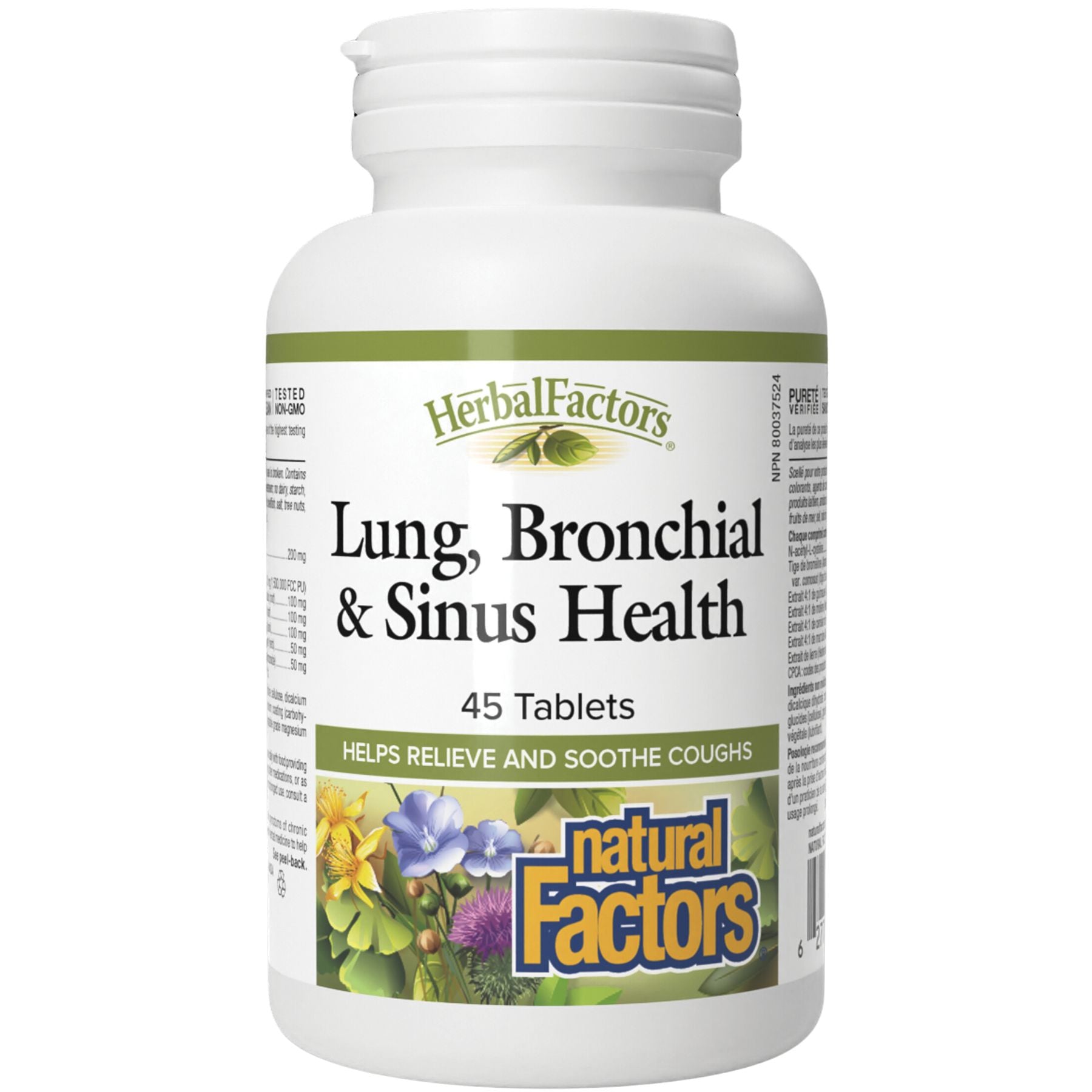 Natural Factors Lung, Bronchial & Sinus Health 45s