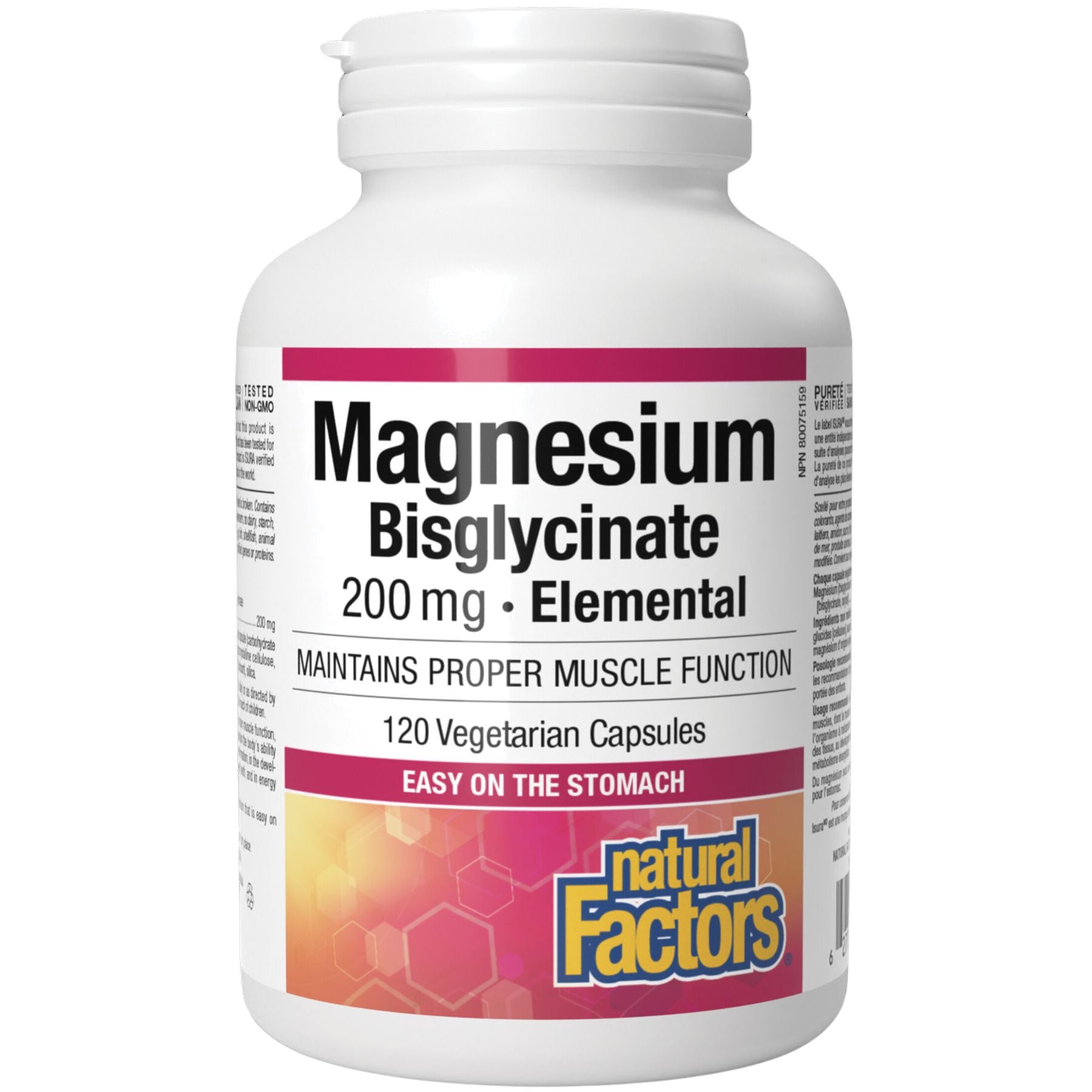 Natural Factors Magnesium Bisglycinate 200 mg 120s