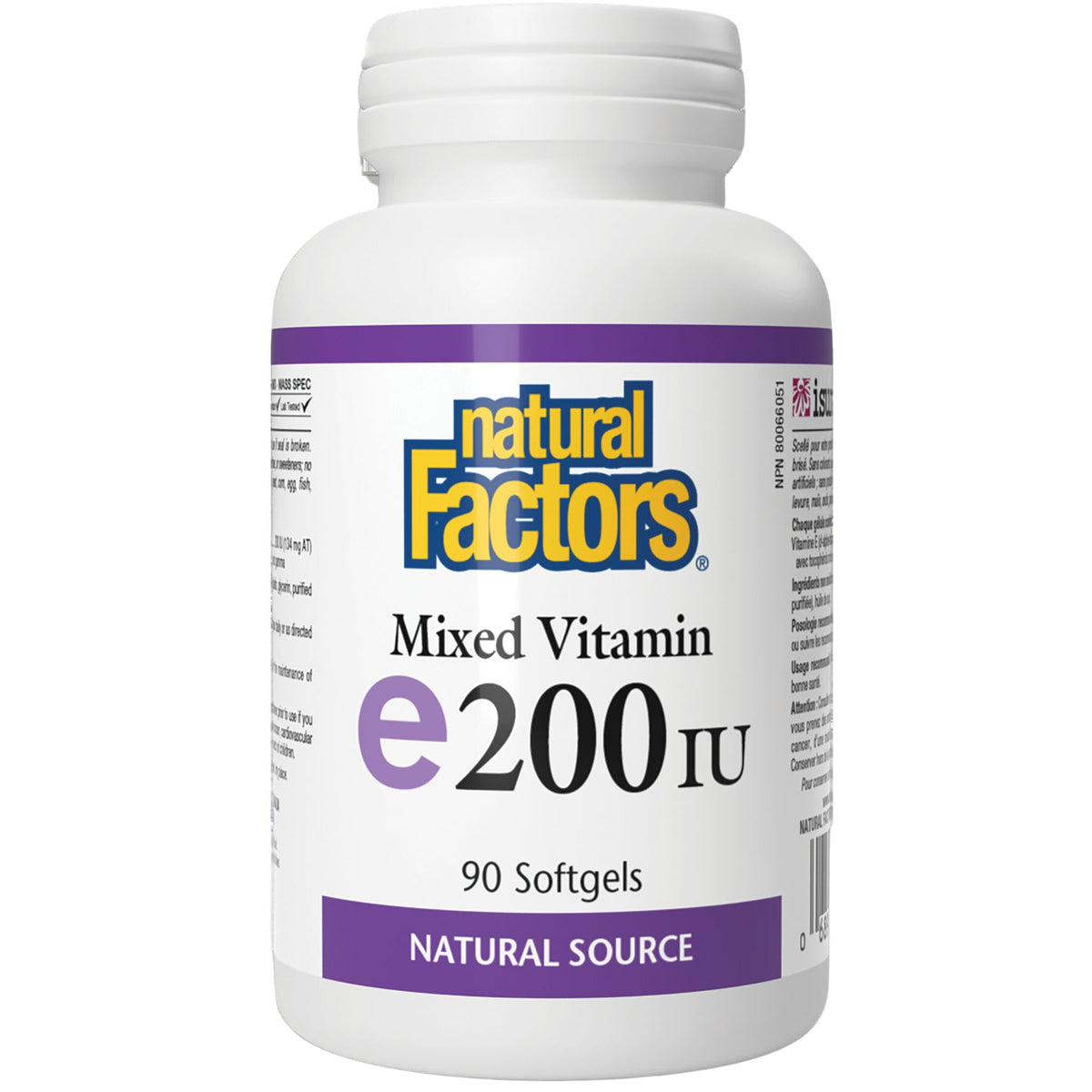Natural Factors Mixed Vitamin E 200 IU 90s
