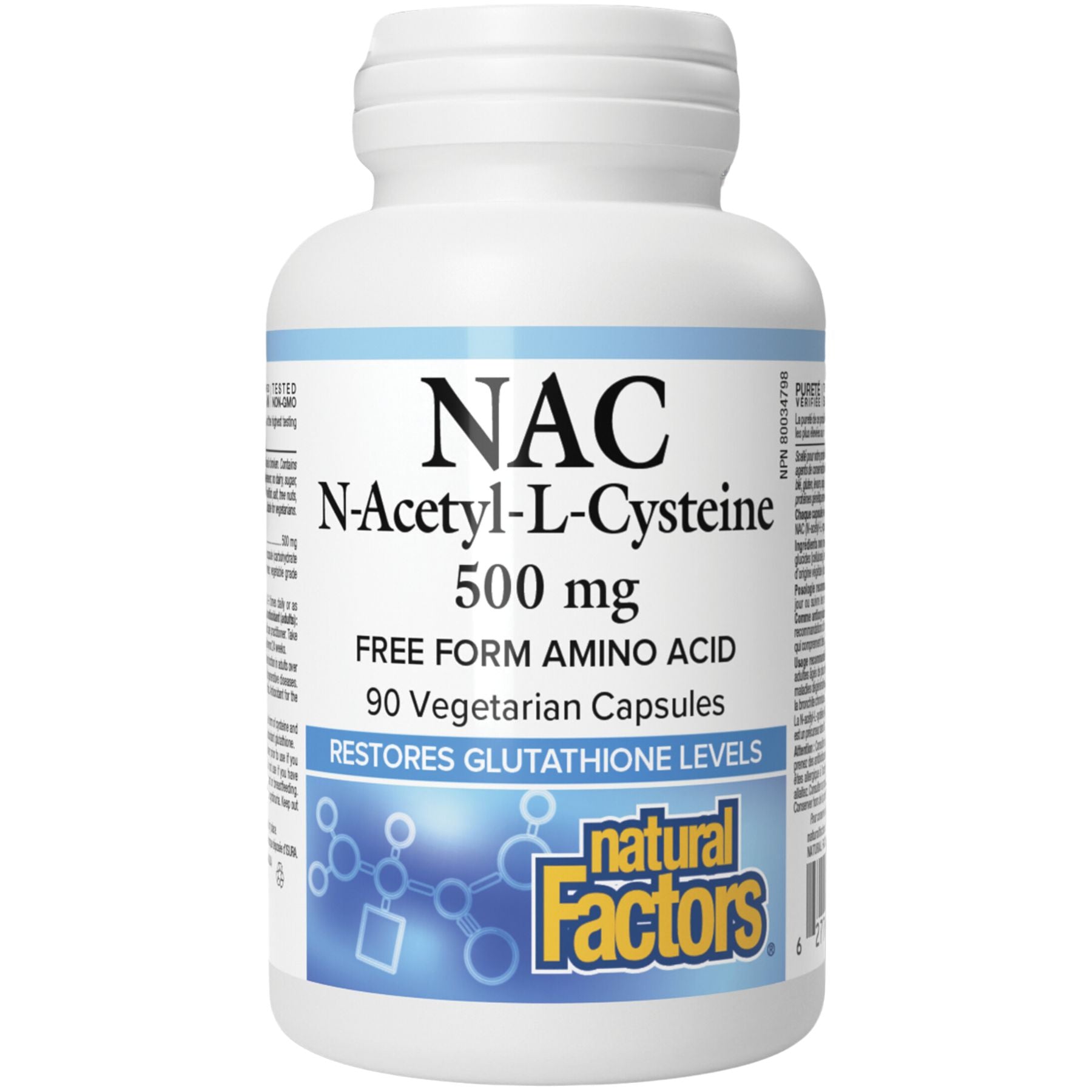 Natural Factors N-Acetyl-L-Cysteine 500 mg 90s