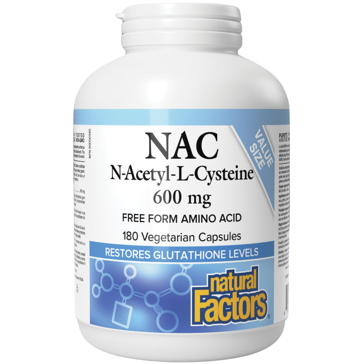 Natural Factors N-Acetyl-L-Cysteine 600mg 180s