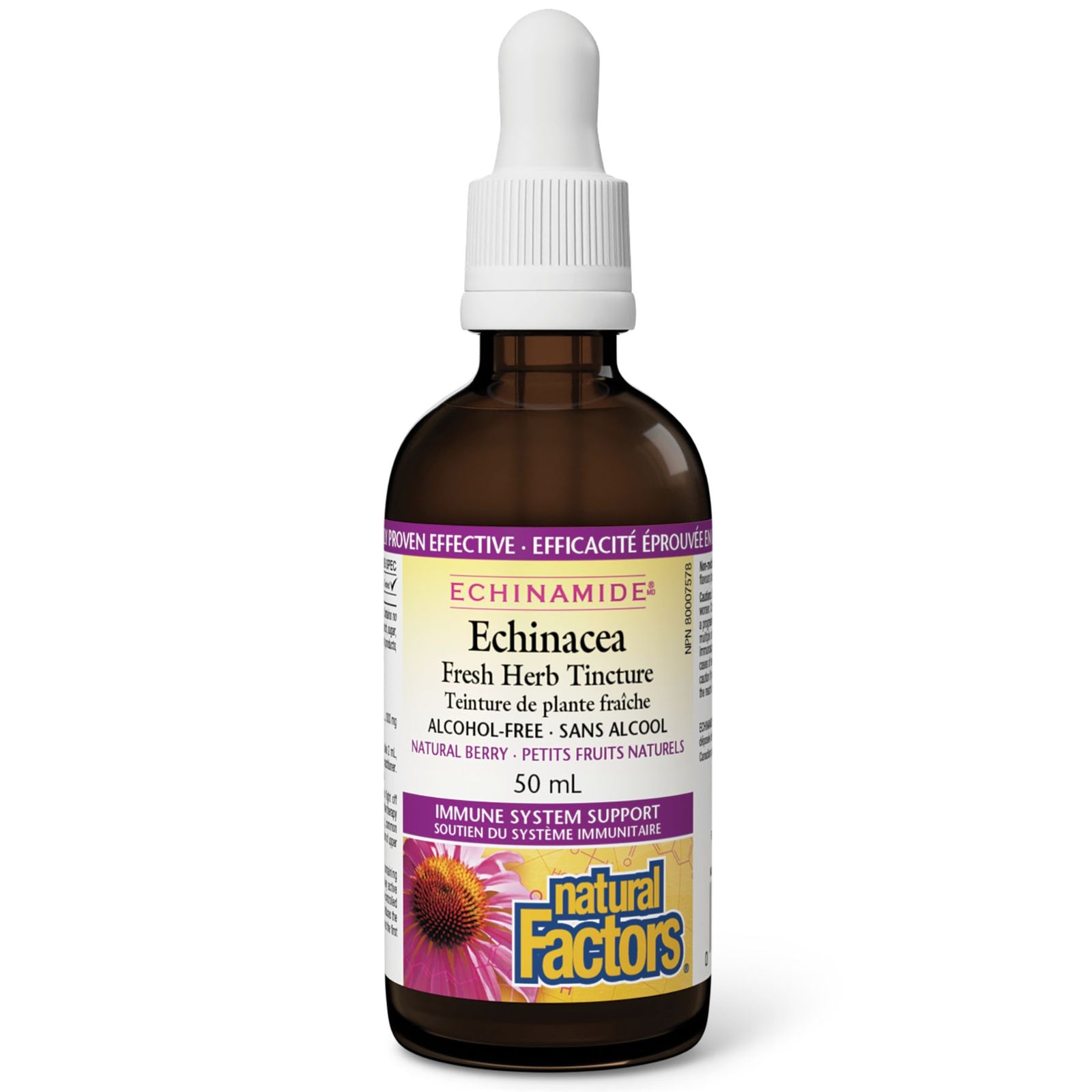 Natural Factors Echinacea Alcohol-Free, Natural Berry 50ml