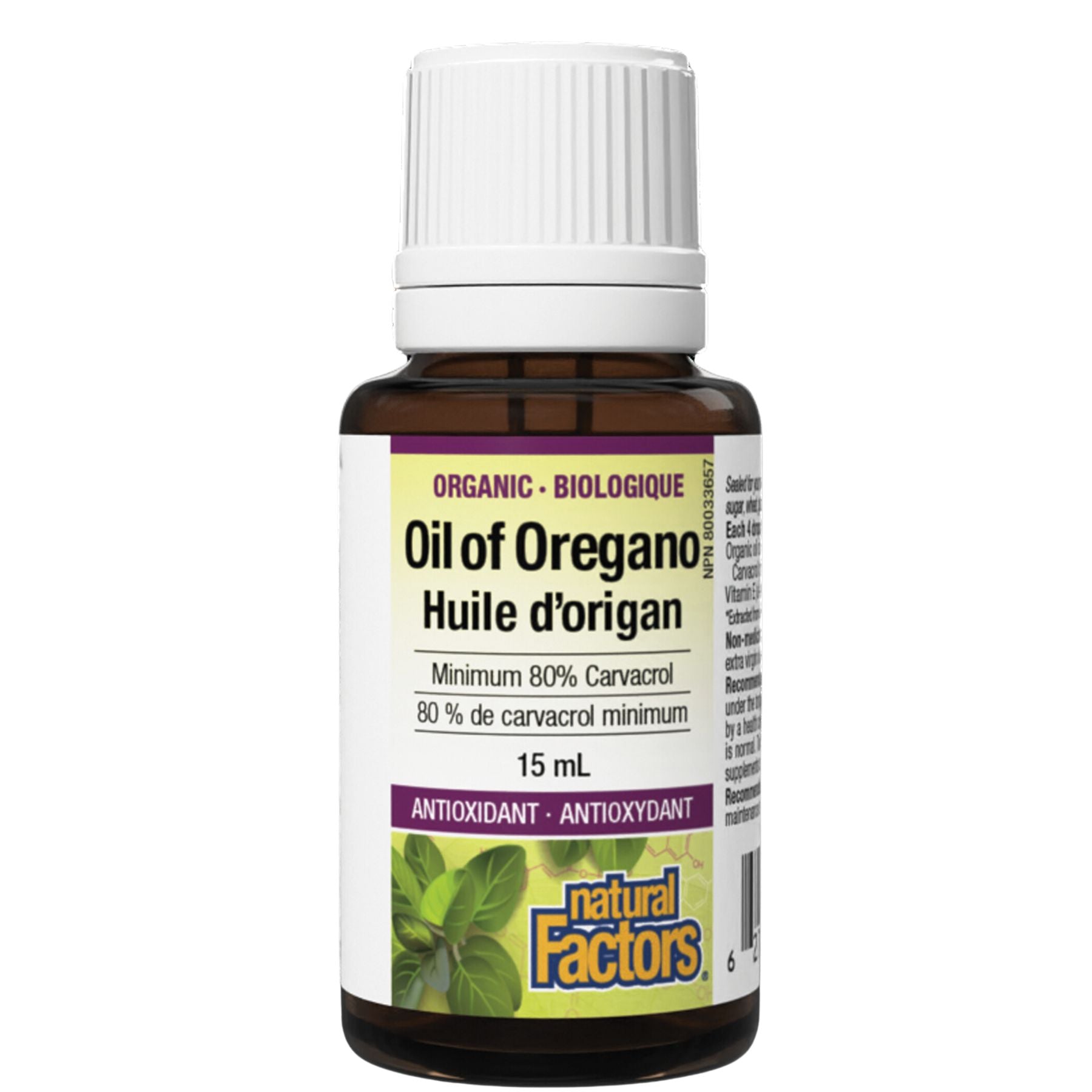 Natural Factors Organic Oil of Oregano 15ml