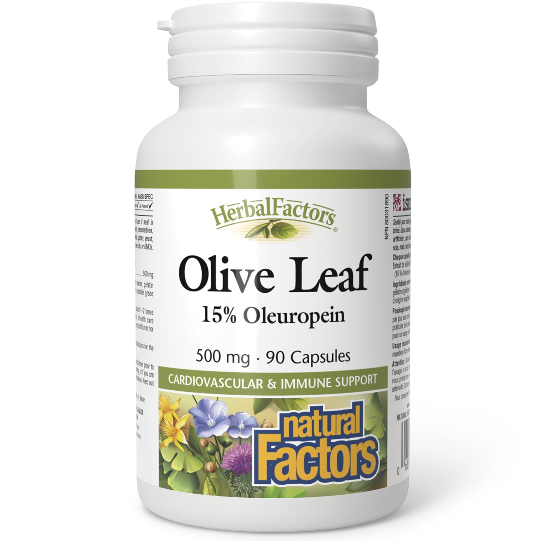 Natural Factors Olive Leaf 500 mg 90s