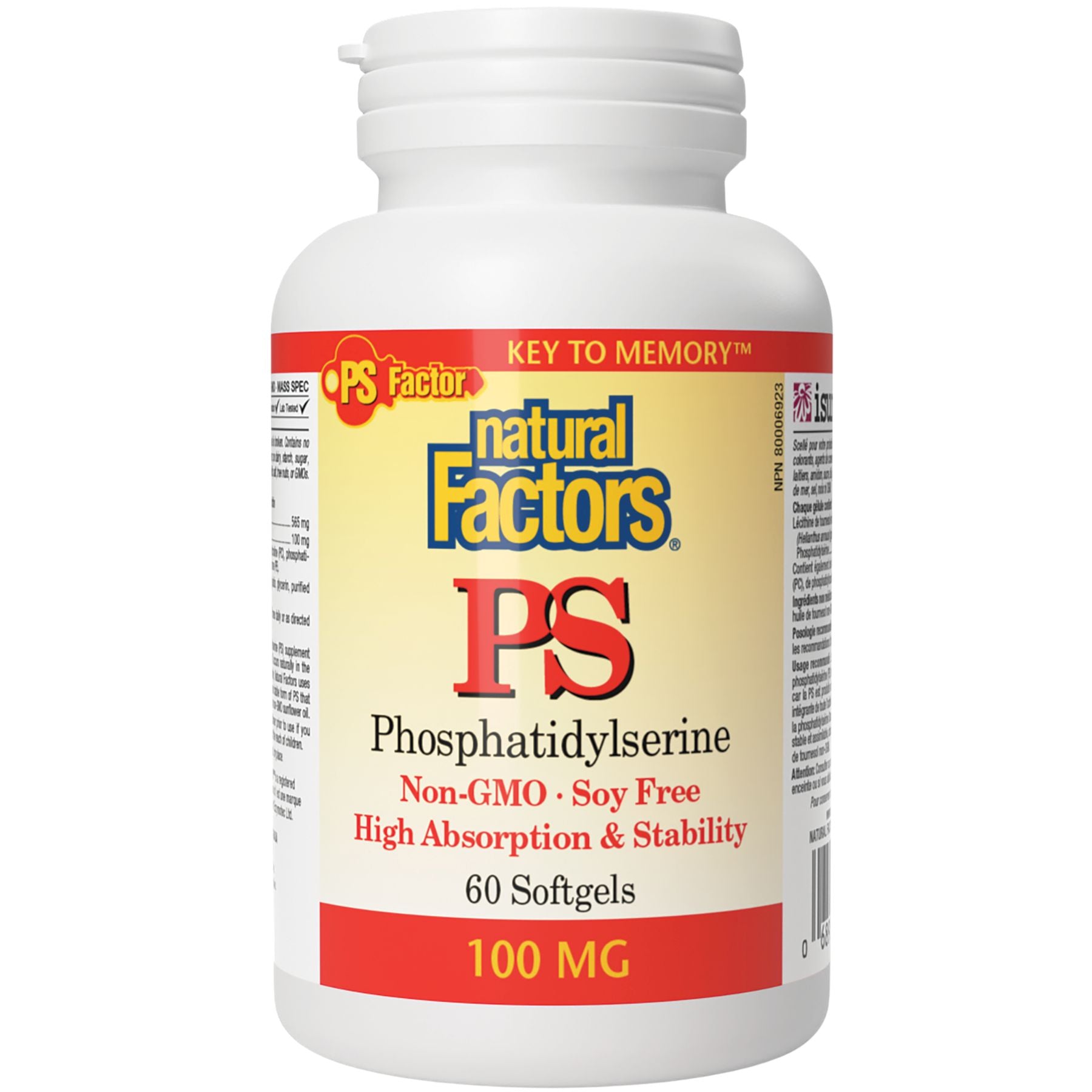 Natural Factors PS Phosphatidylserine 100mg 60s