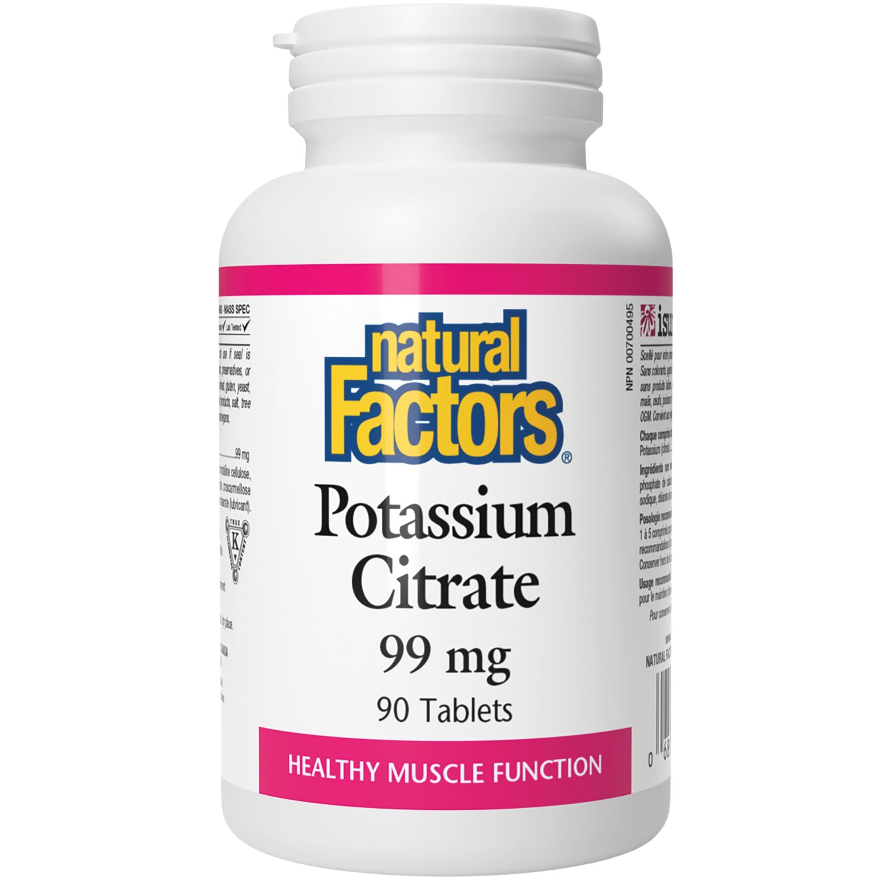 Natural Factors Potassium Citrate 99mg 90s