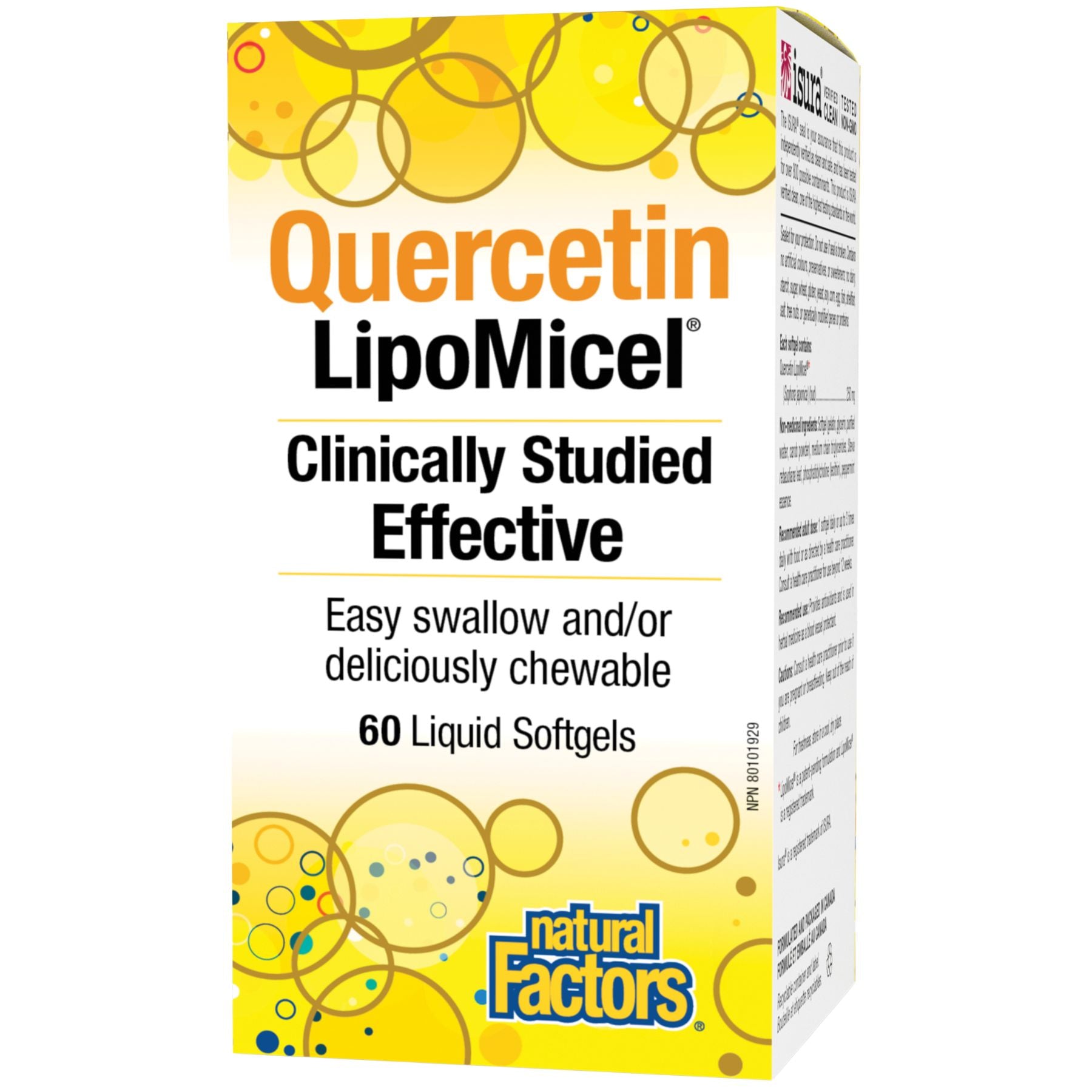 Natural Factors Quercetin LipoMicel 60s