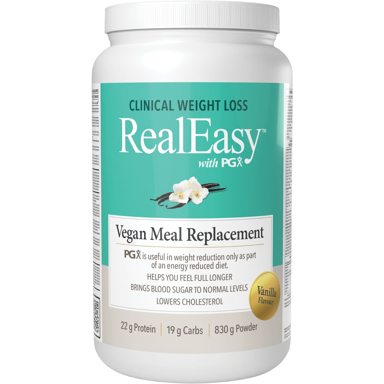 Natural Factors Vegan RealEasy PGX Vanilla 830g