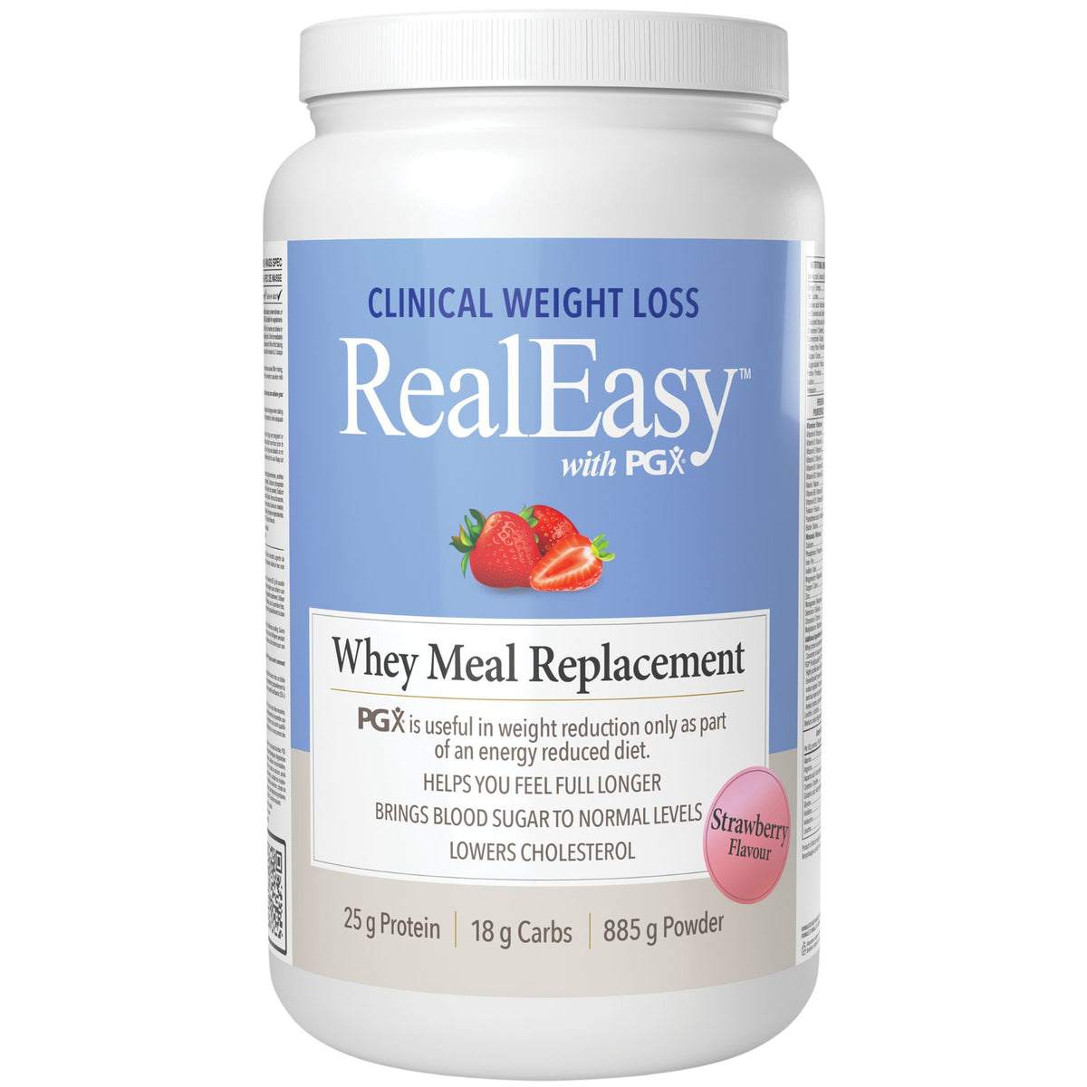Natural Factors RealEasy with PGX Whey Meal Replacement Strawberry 885g