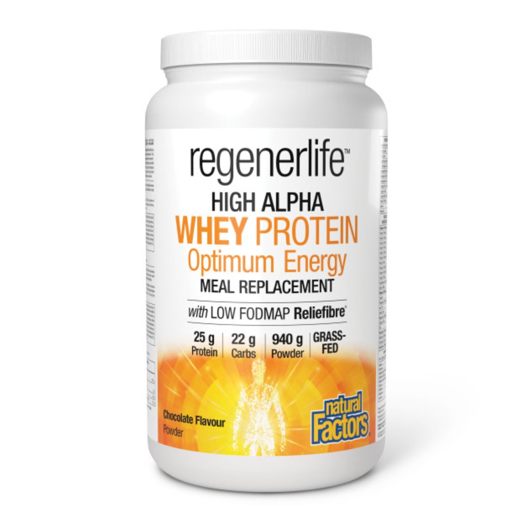Natural Factors Regenerlife High Alpha Whey Protein Chocolate 940g
