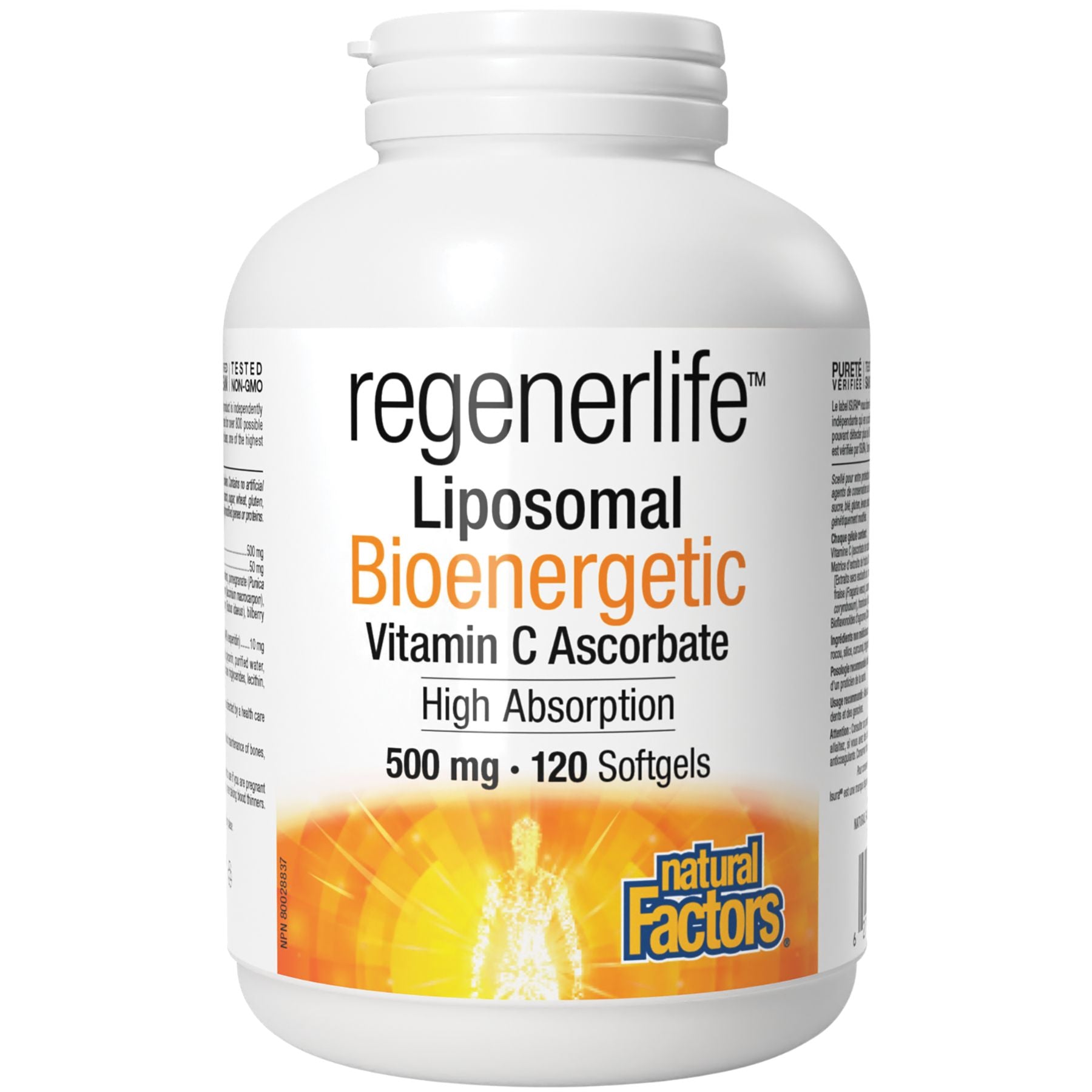 Natural Factors Regenerlife Liposomal Bioenergetic Vitamin C 120s