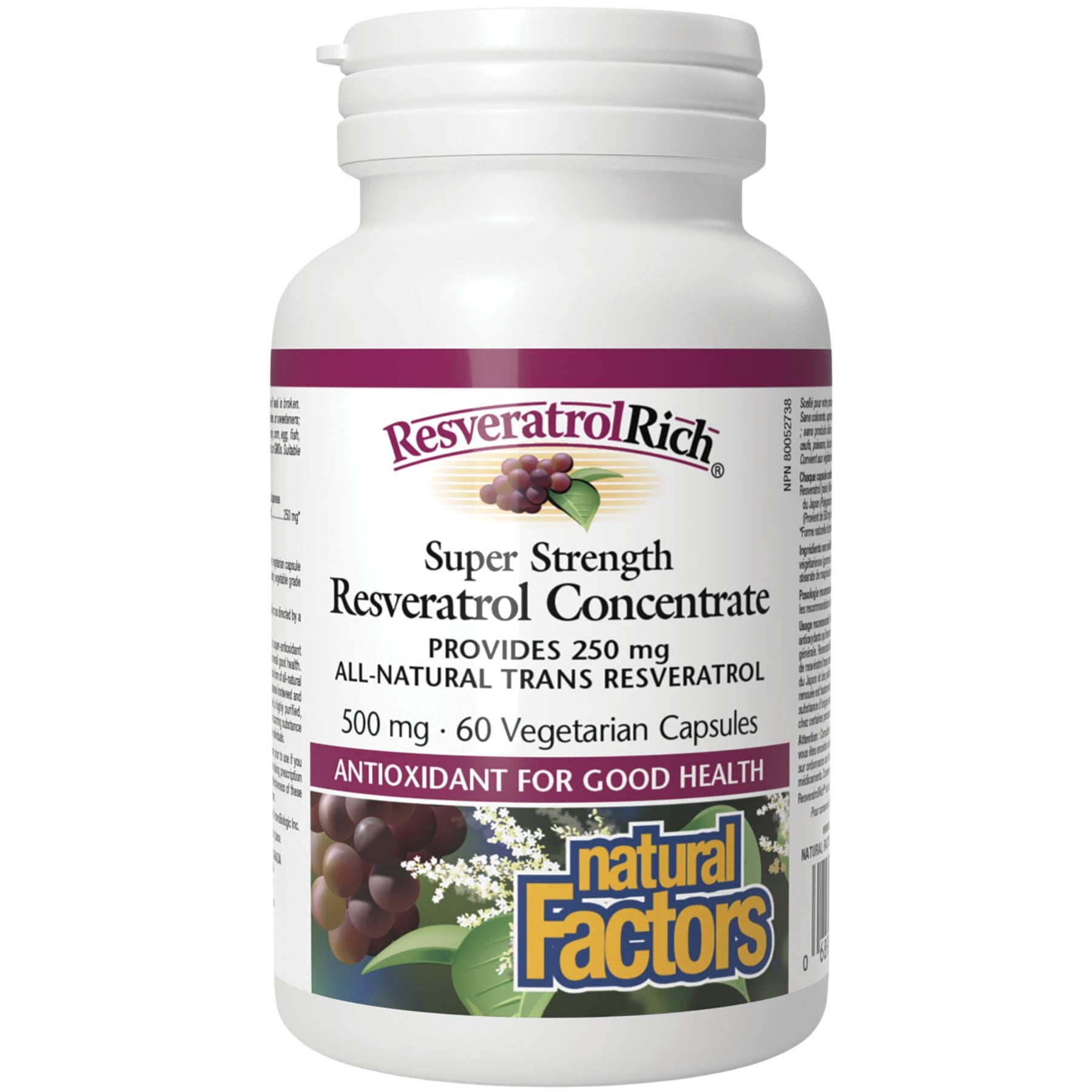 Natural Factors Resveratrol Concentrate 500mg 60s