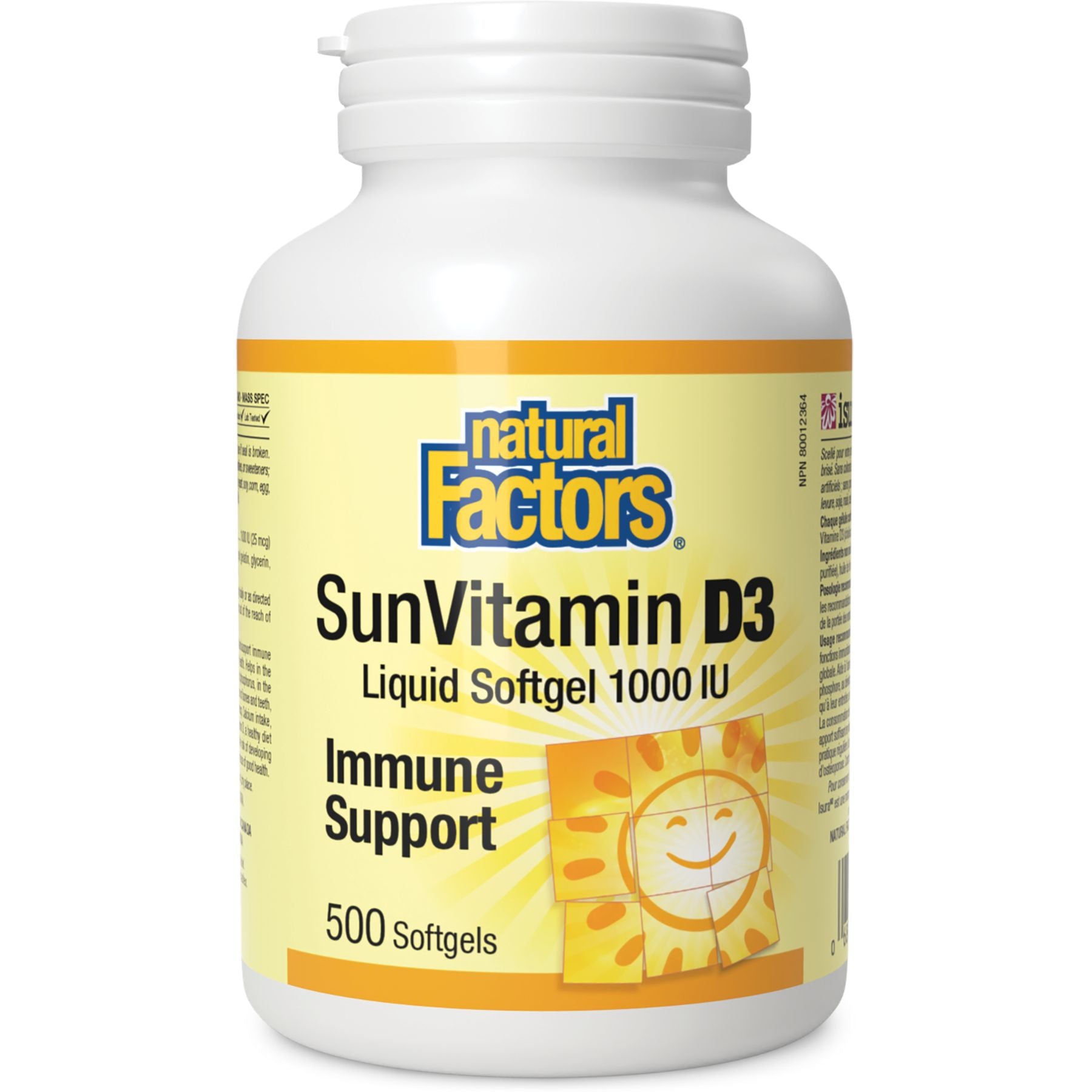 Natural Factors SunVitamin D3 1000 IU 500s