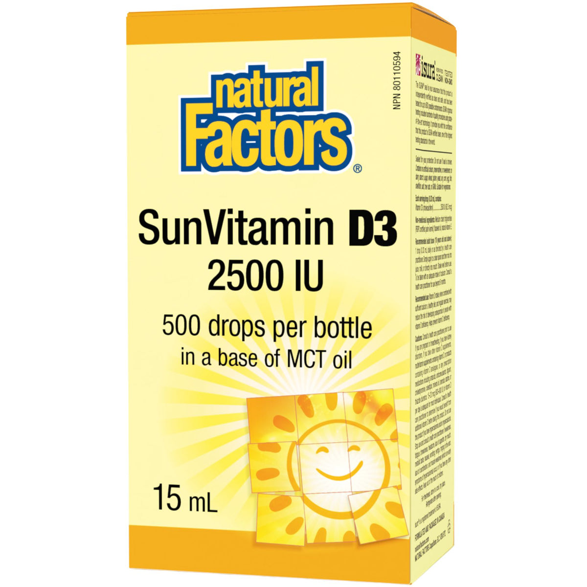 Natural Factors SunVitamin D3 Drops 2500IU 15mL