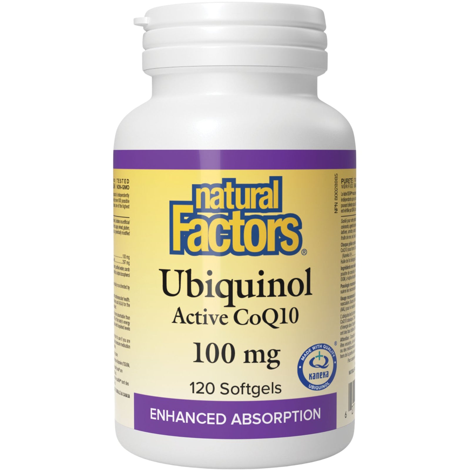 Natural Factors Ubiquinol Active CoQ10 100mg 120s