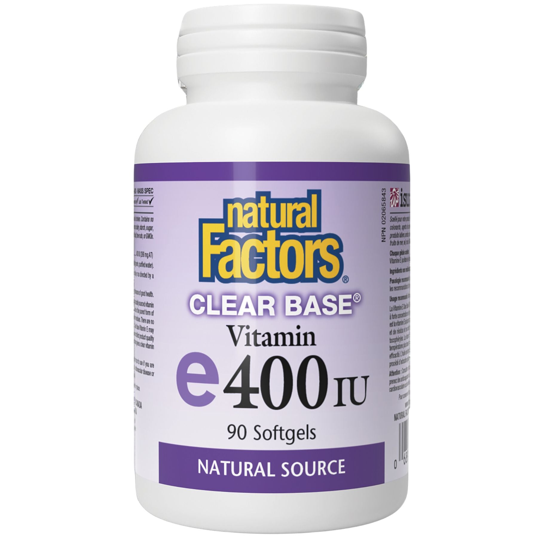 Natural Factors Clear Base Vitamin E 400 IU 90s