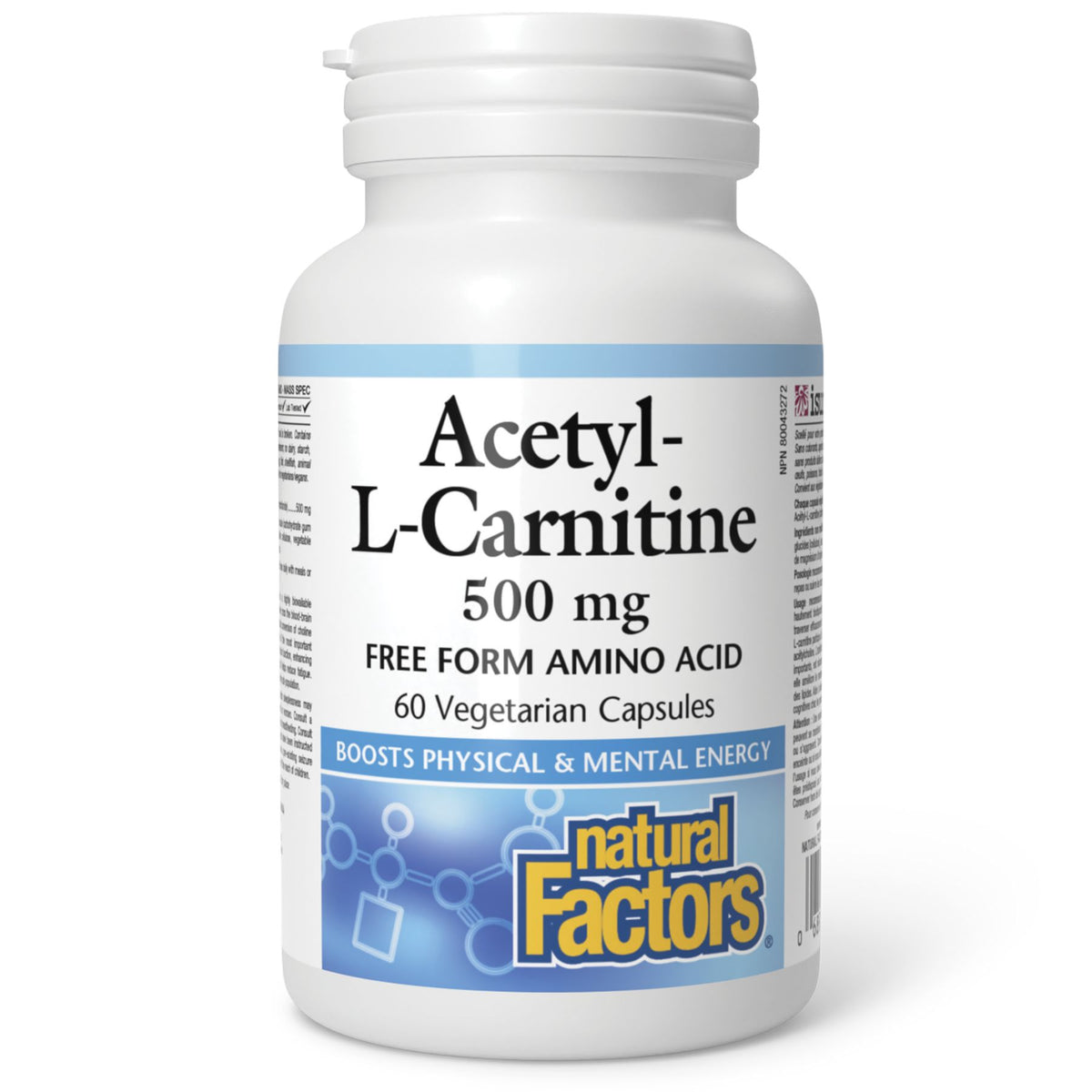 Natural Factors Acetyl-L-Carnitine 500 mg 60s