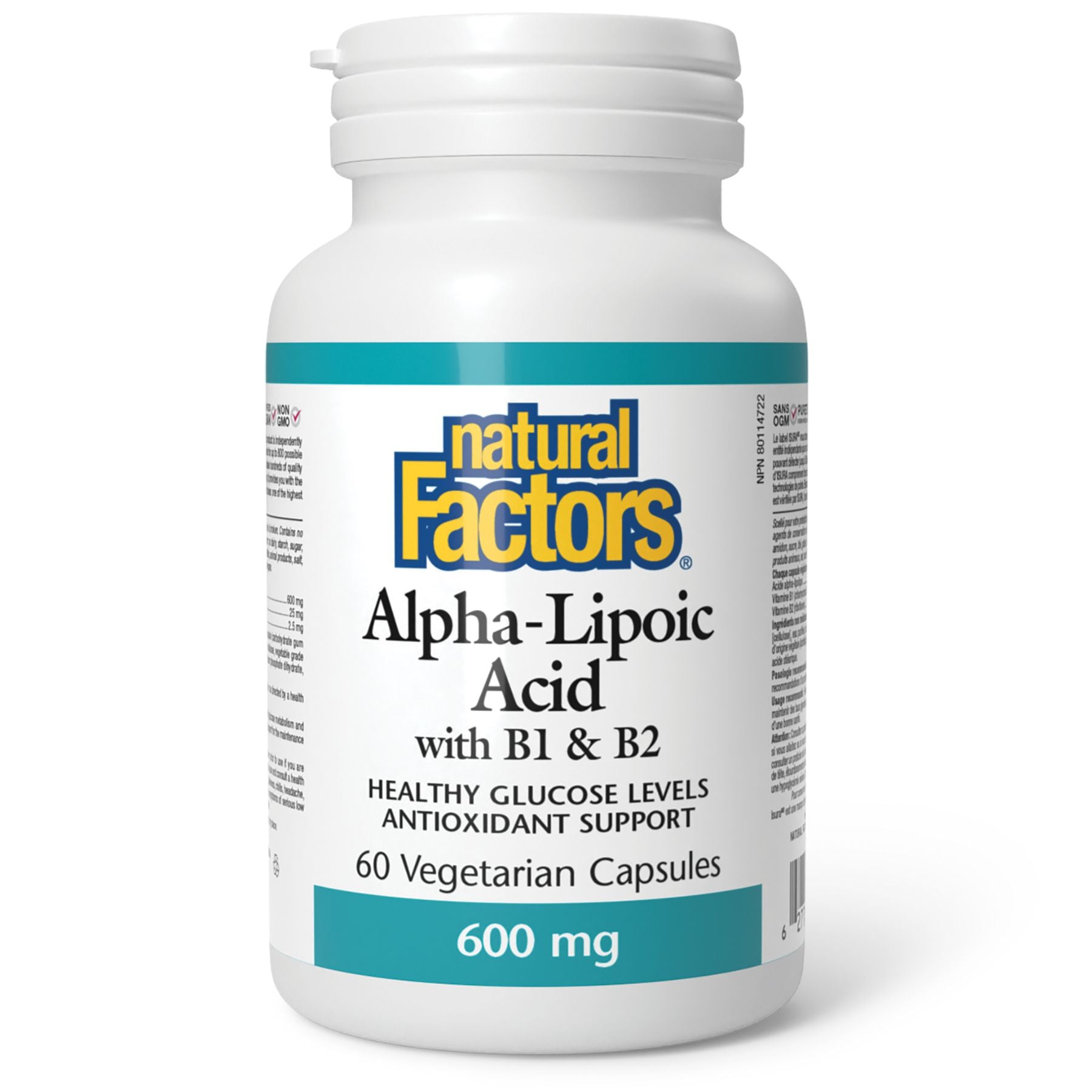 Natural Factors Alpha Lipoic Acid with B1 & B2 60s