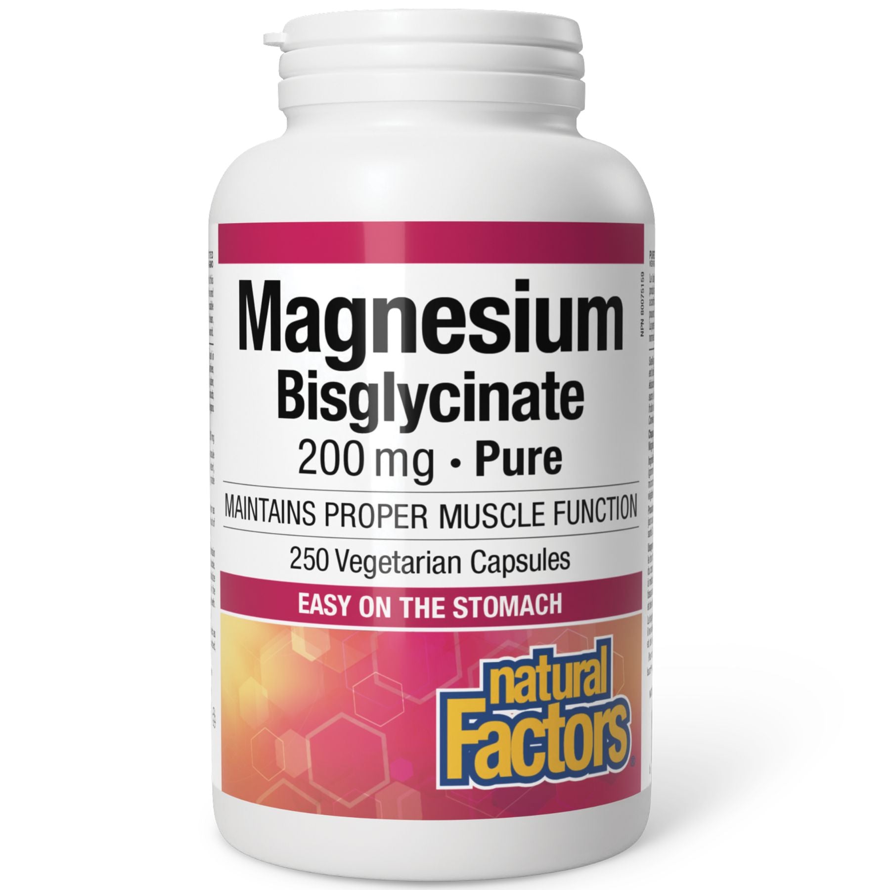 Natural Factors Magnesium Bisglycinate 200mg 250s