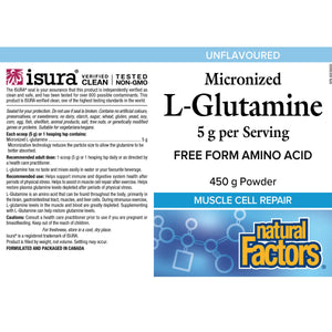 Natural Factors Micronized L-Glutamine 450g