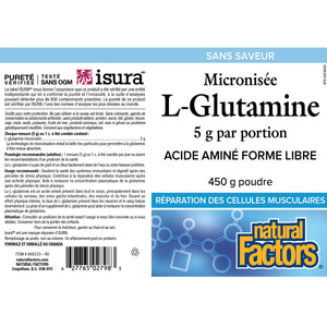 Natural Factors Micronized L-Glutamine 450g