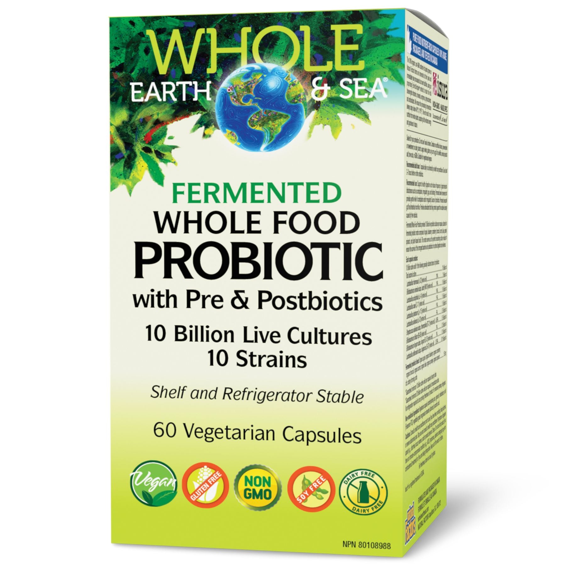 Natural Factors Whole Earth & Sea Whole Food Probiotic 10 Billion 60s