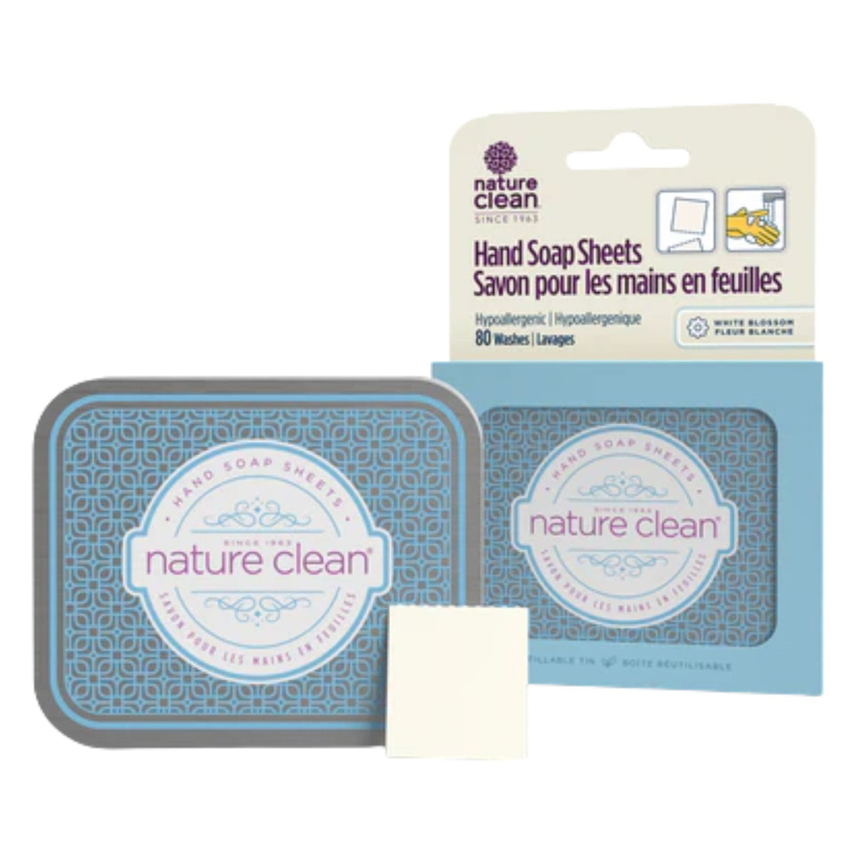 Nature Clean Hand Soap Sheets White Blossom 80ct
