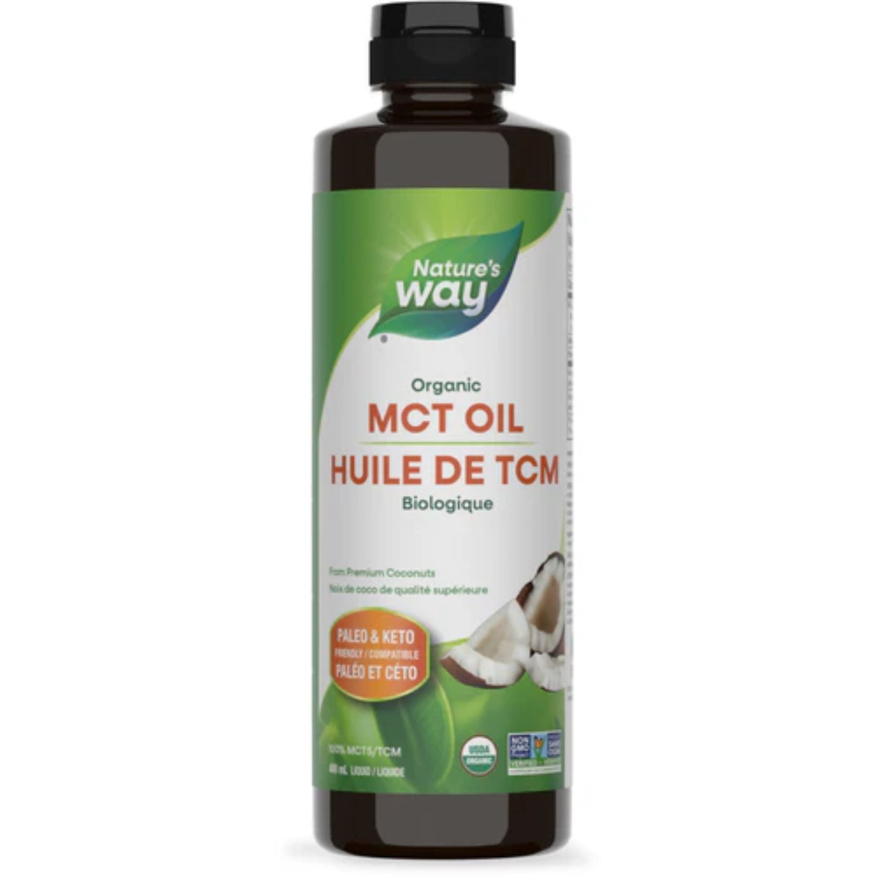 Nature's Way Certified Organic 100% MCT Oil From Coconut 480ml