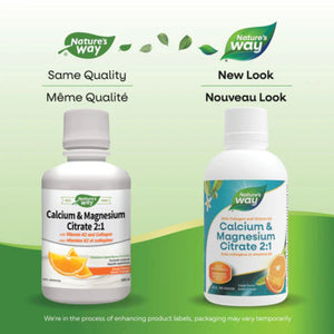 Nature's Way Calcium & Magnesium Citrate 2:1 with Vitamin K2, Orange 500ml