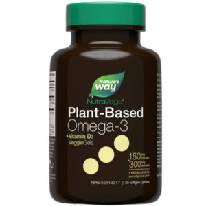 Nature's Way NutraVege+D Plant-Based Omega-3 Liquidgels 30s