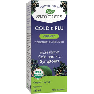 Nature's Way Sambucus Organic Elderberry Cold & Flu Syrup 120ml