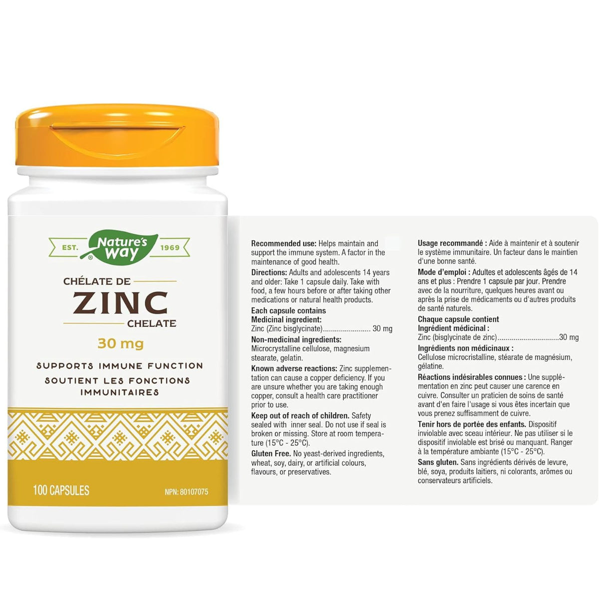 Nature's Way Zinc Chelate 100s