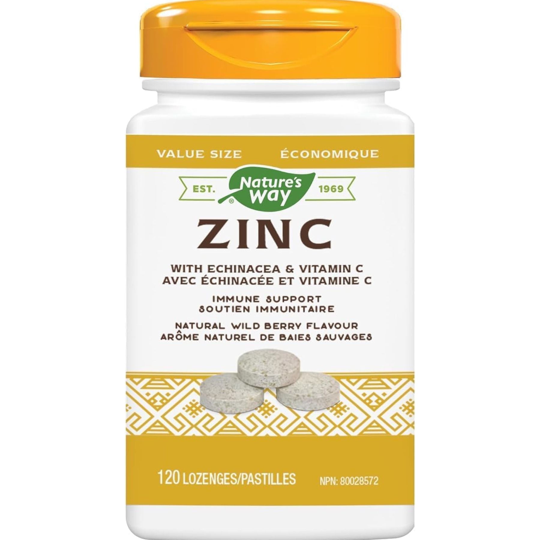 Nature's Way Zinc Lozenges with Echinacea & Vitamin C 120s (VALUE SIZE)