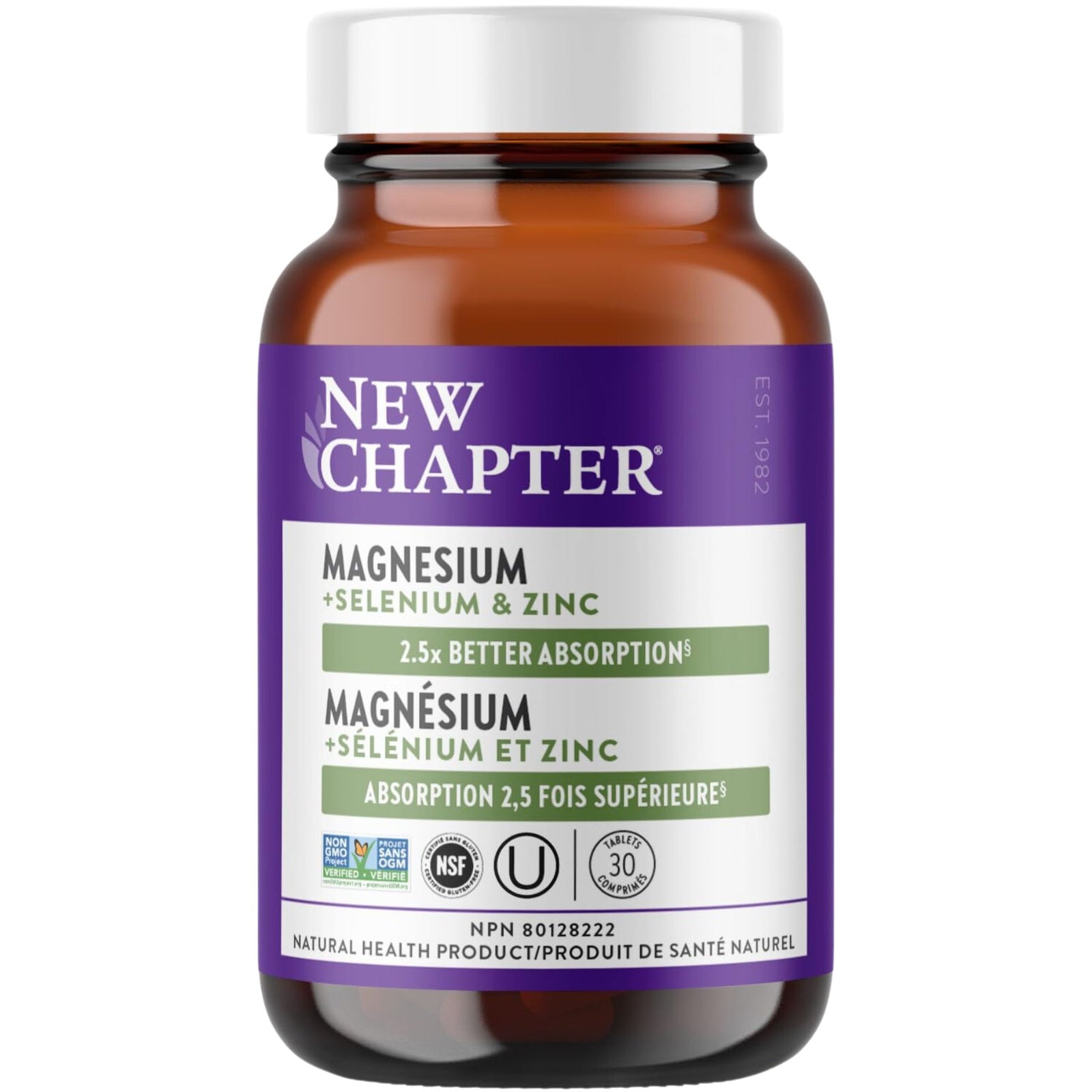 New Chapter Magnesium + Selenium & Zinc Tablets 30s