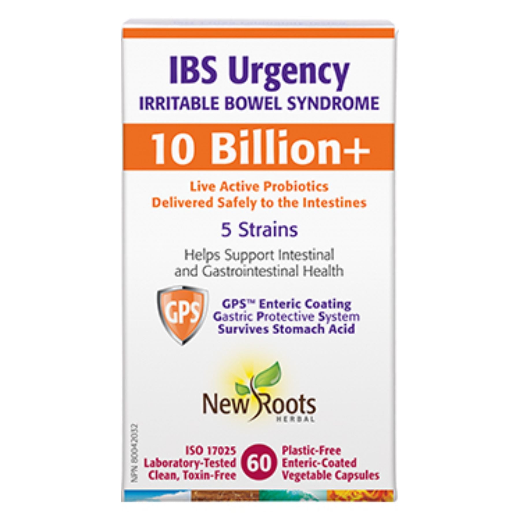 New Roots IBS Urgency 10 Billion+ Probiotics 60s