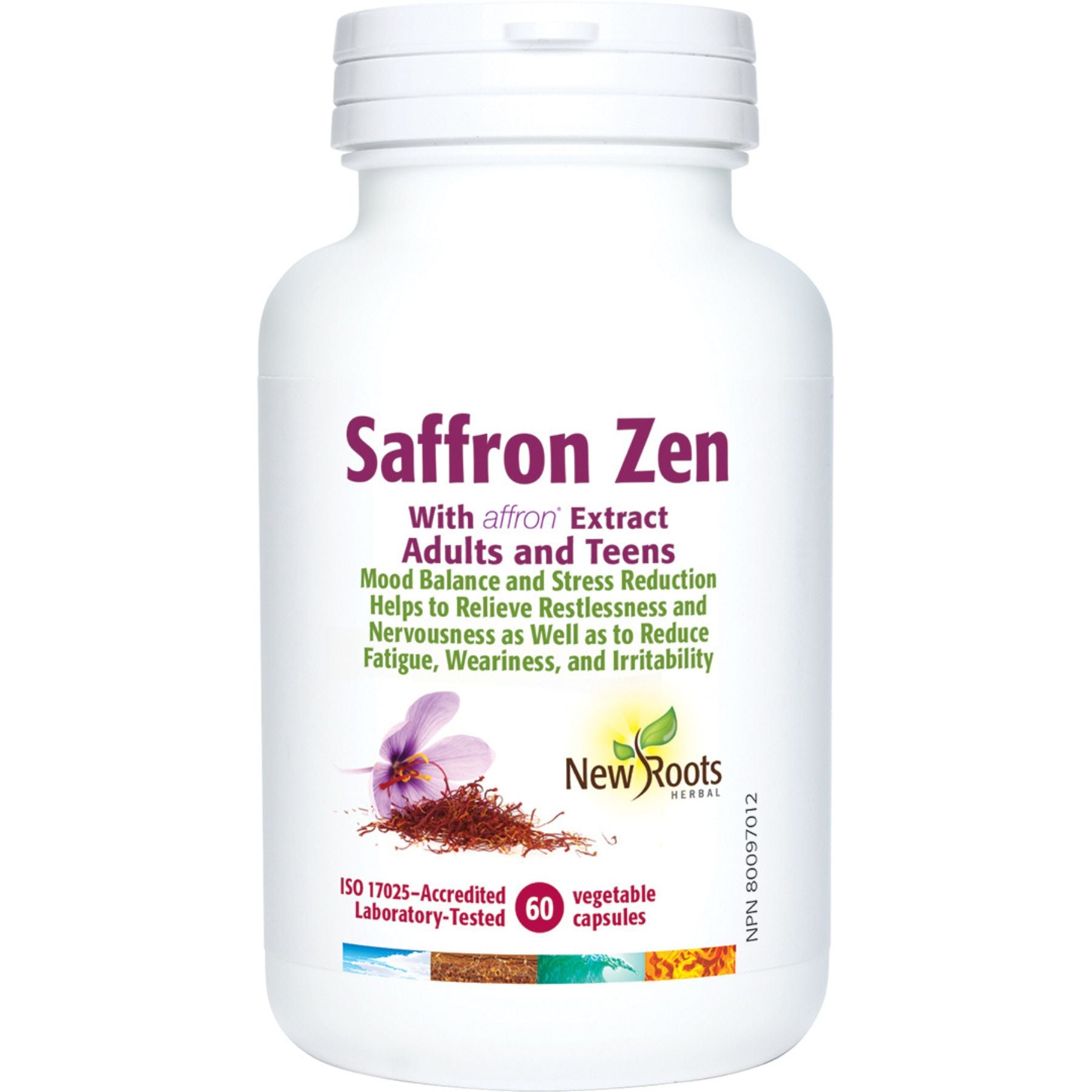 Nes Roots New Roots Saffron Zen 60s - Fiddleheads Health and Nutrition