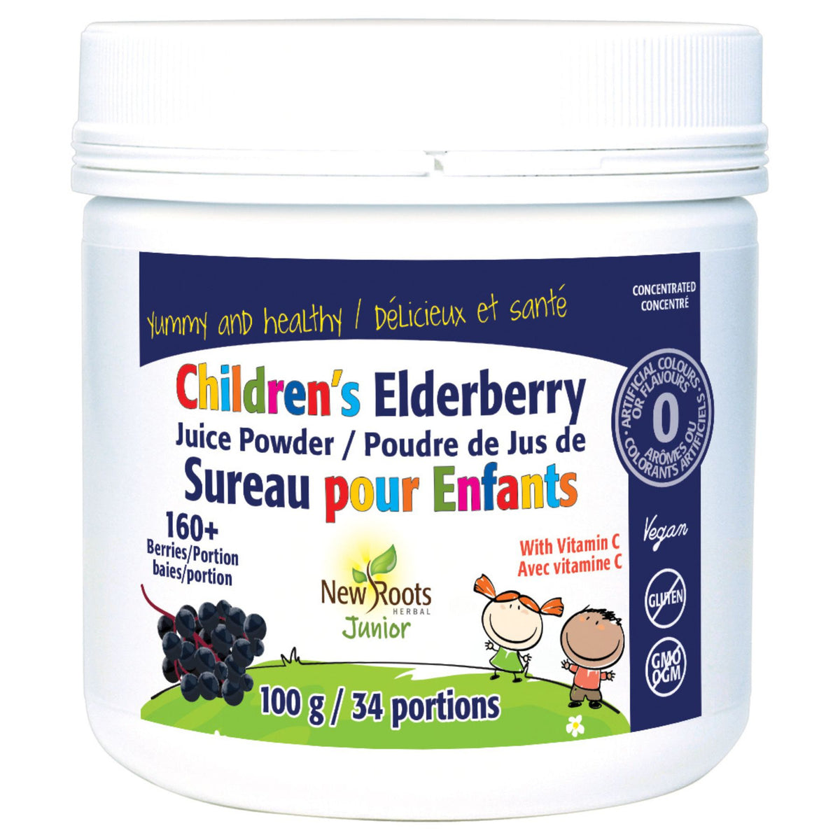 New Roots Children's Elderberry Juice Powder 100g