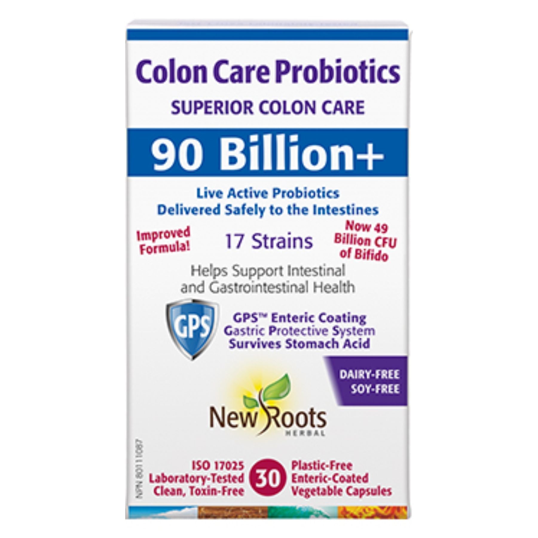New Roots Colon Care Probiotics 90 Billion+ CFU 30s