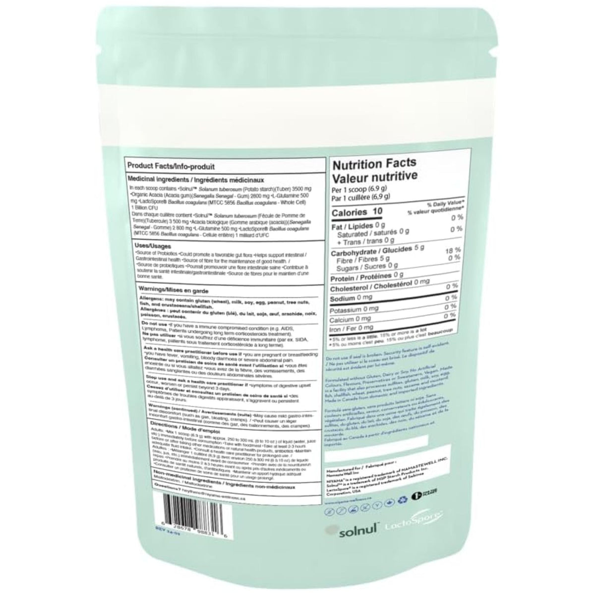 Niyama You've Gut This Prebiotic Fibre Powder Unflavoured 207g