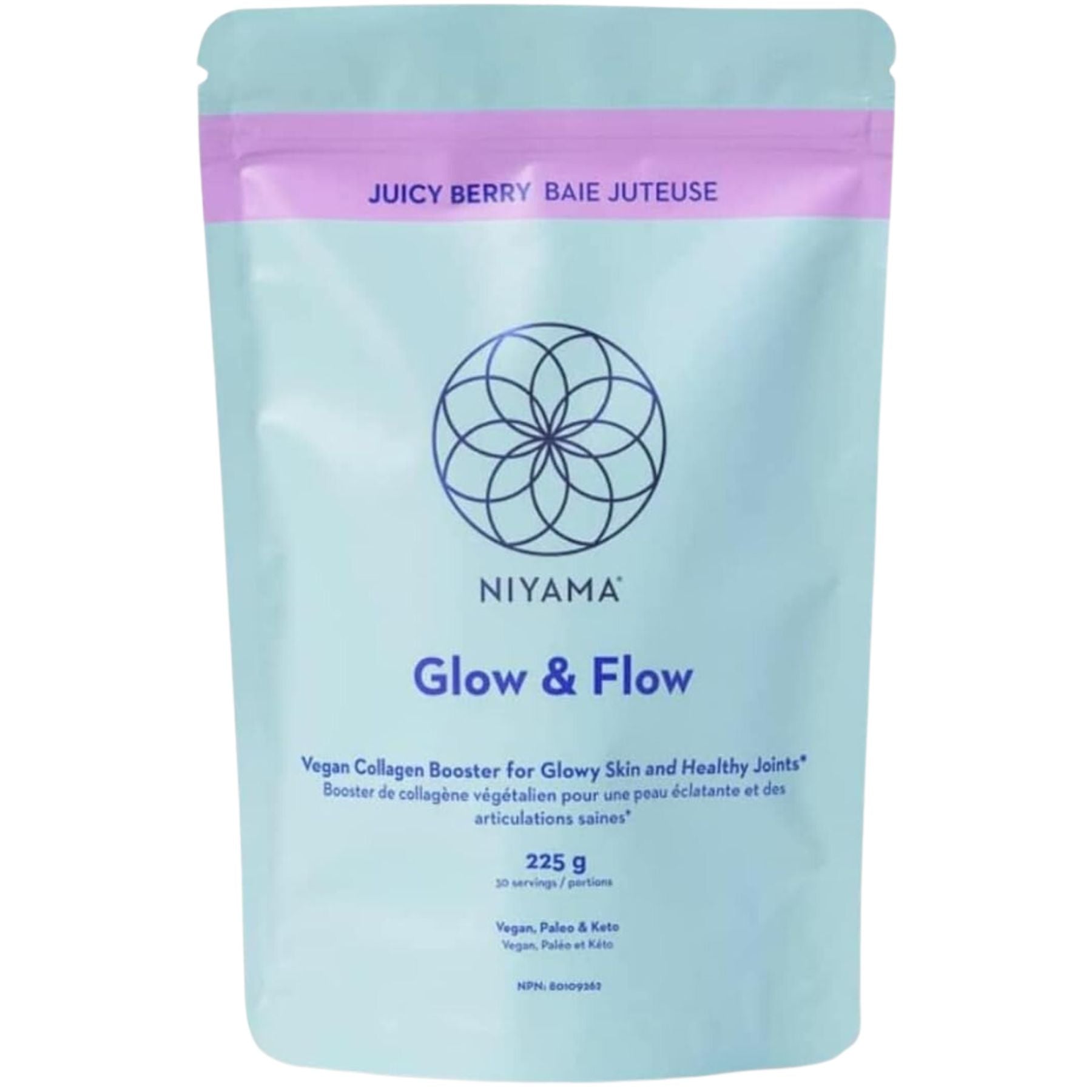 Niyama Glow & Flow Vegan Collagen Booster - Juicy Berry 225g