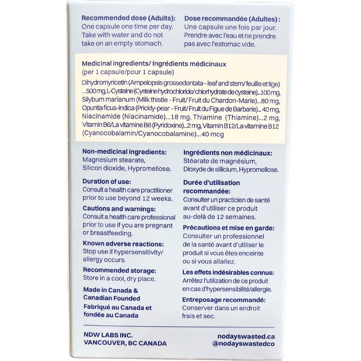 No Days Wasted DHM Blend 5pk (10 capsules)