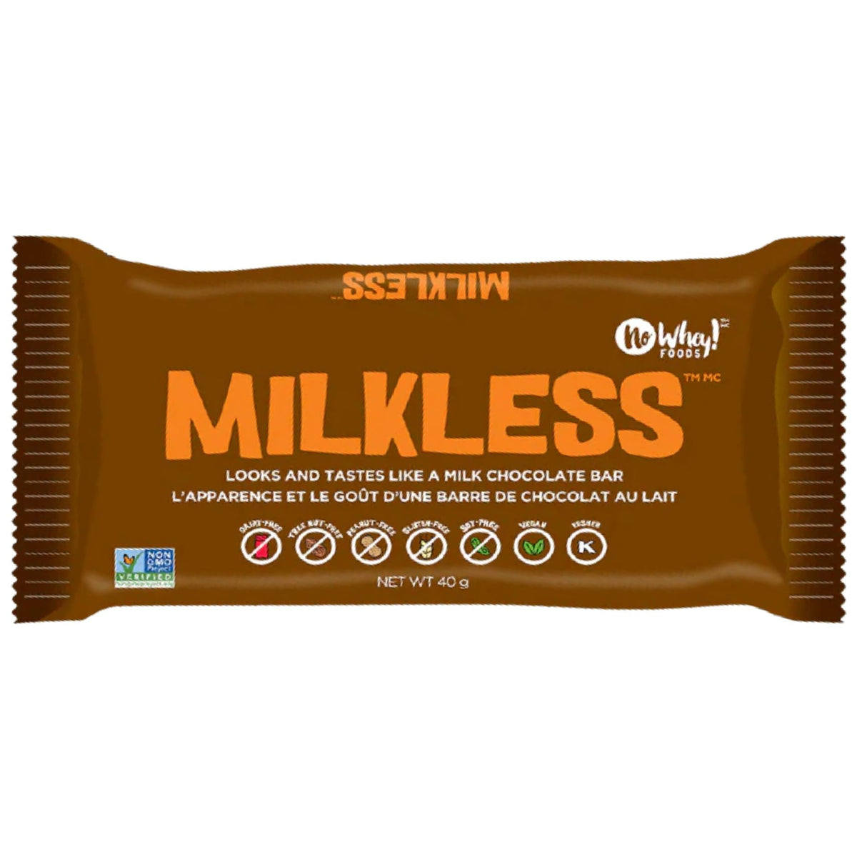 No Whey Foods Milkless Chocolate Bar 40g