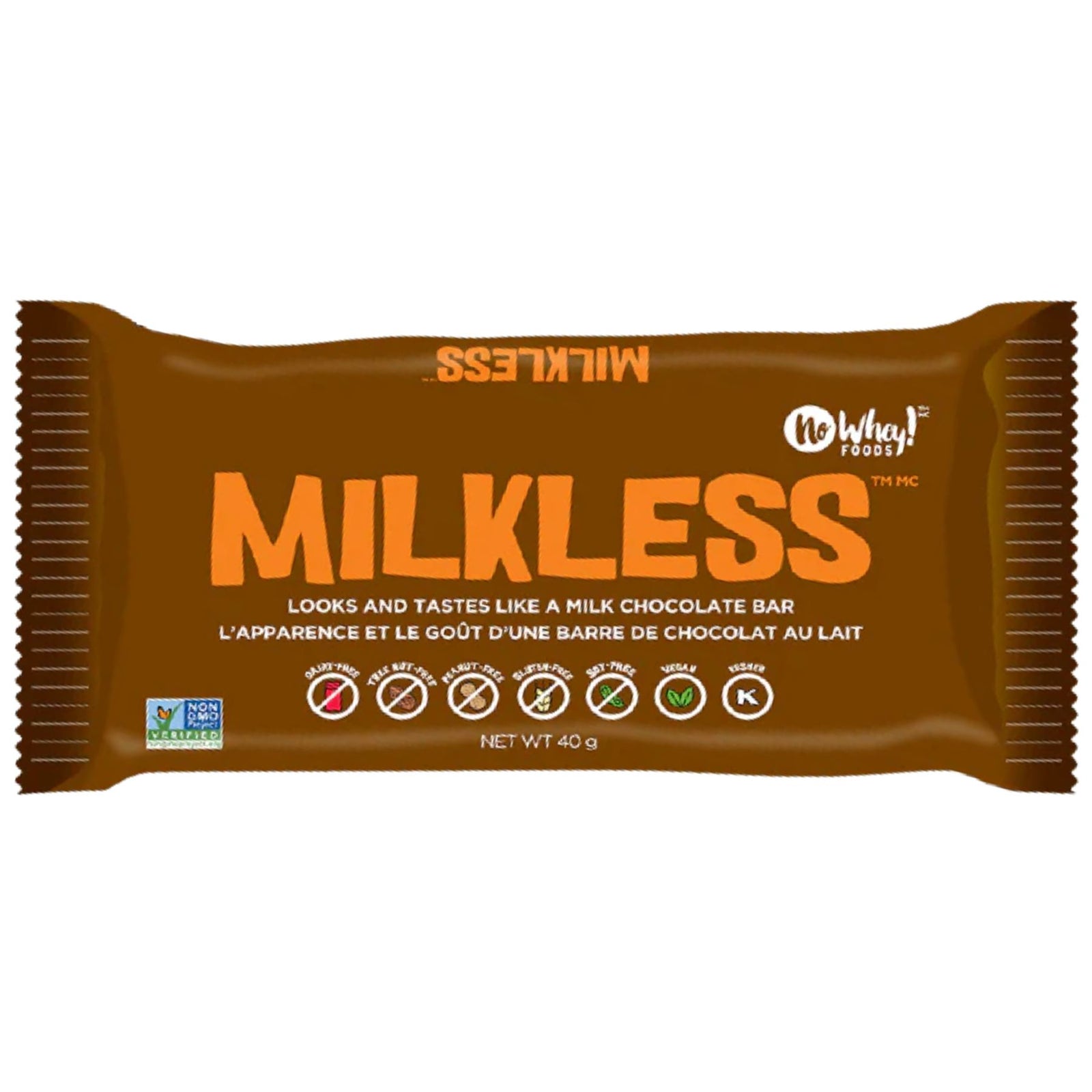 No Whey Foods Milkless Chocolate Bar 40g