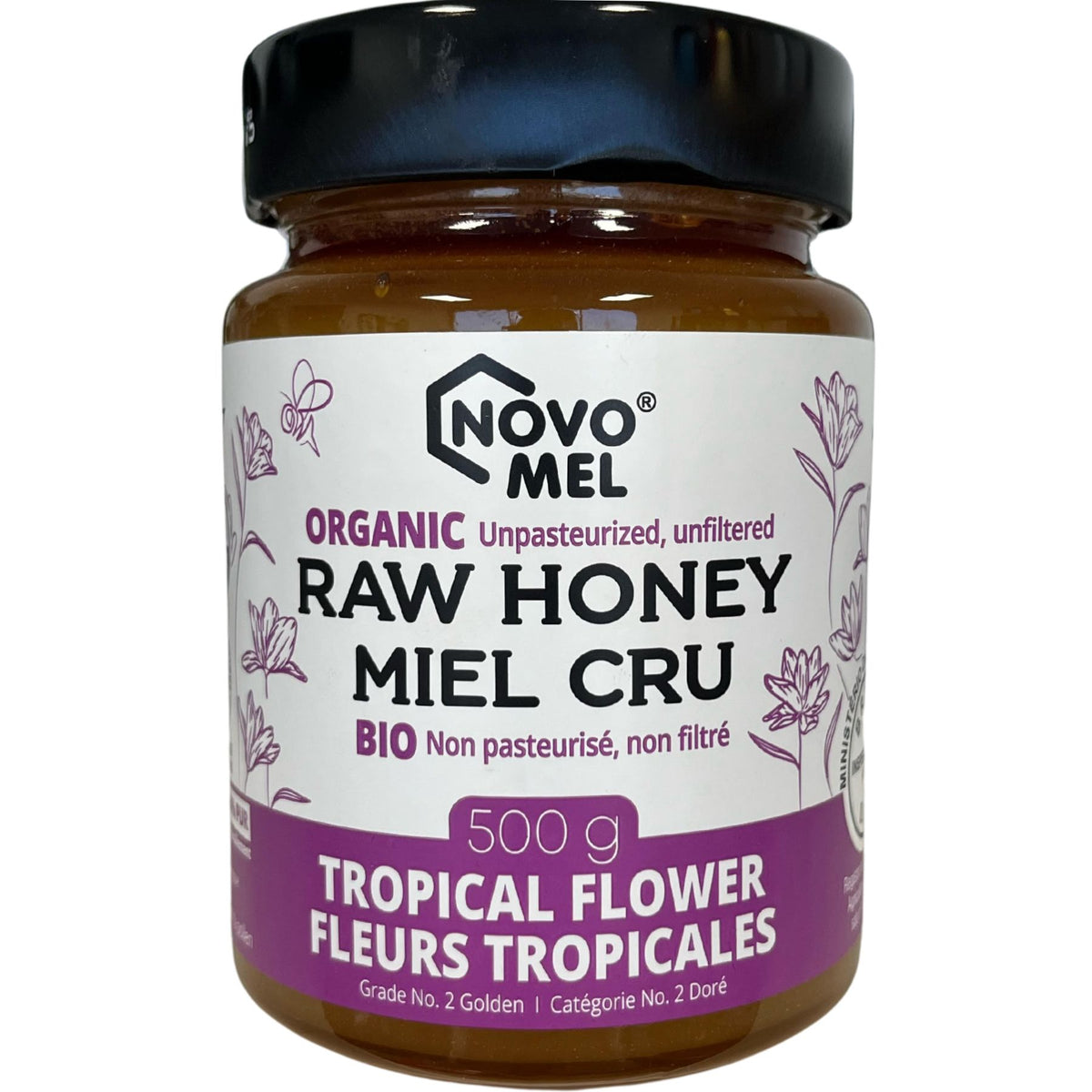 Novo Mel Raw Organic Tropical Flower Honey 500g