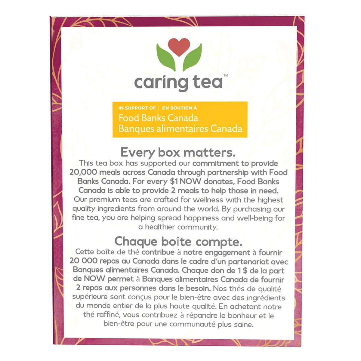 NOW Caring Tea Organic Hibiscus 24ct